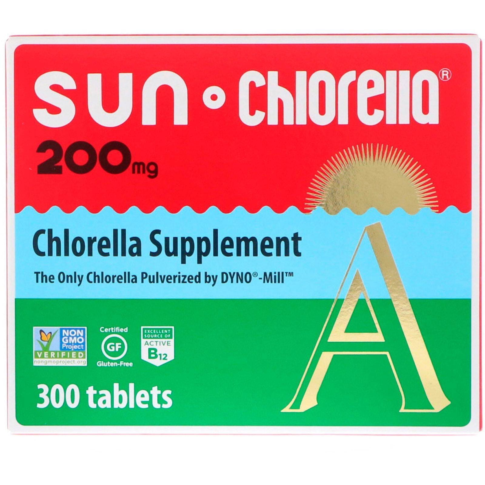 Sun Chlorella, A, 200 mg, 300 Tabletas