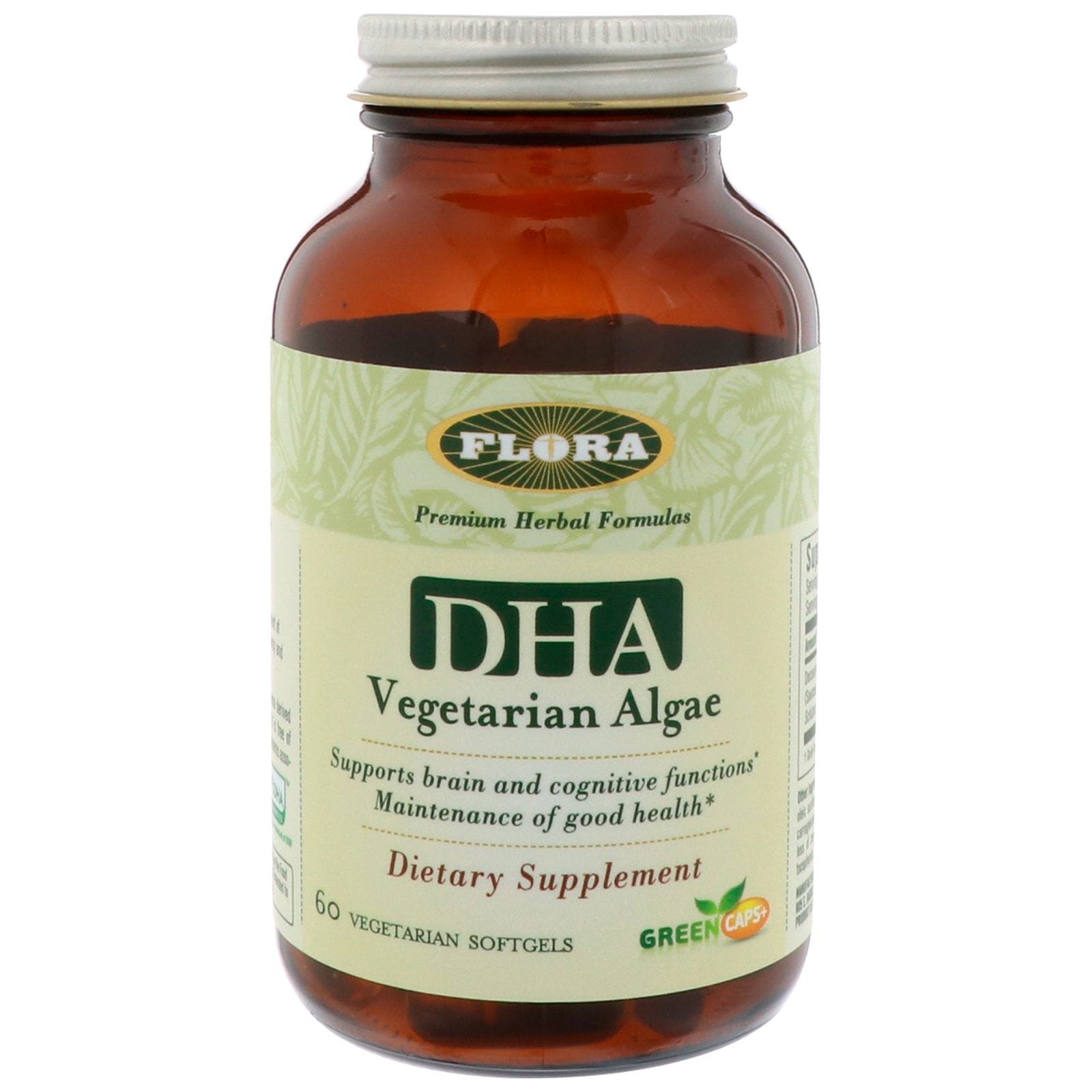 Flora, DHA de algas vegetarianas, 60 cápsulas vegetarianas