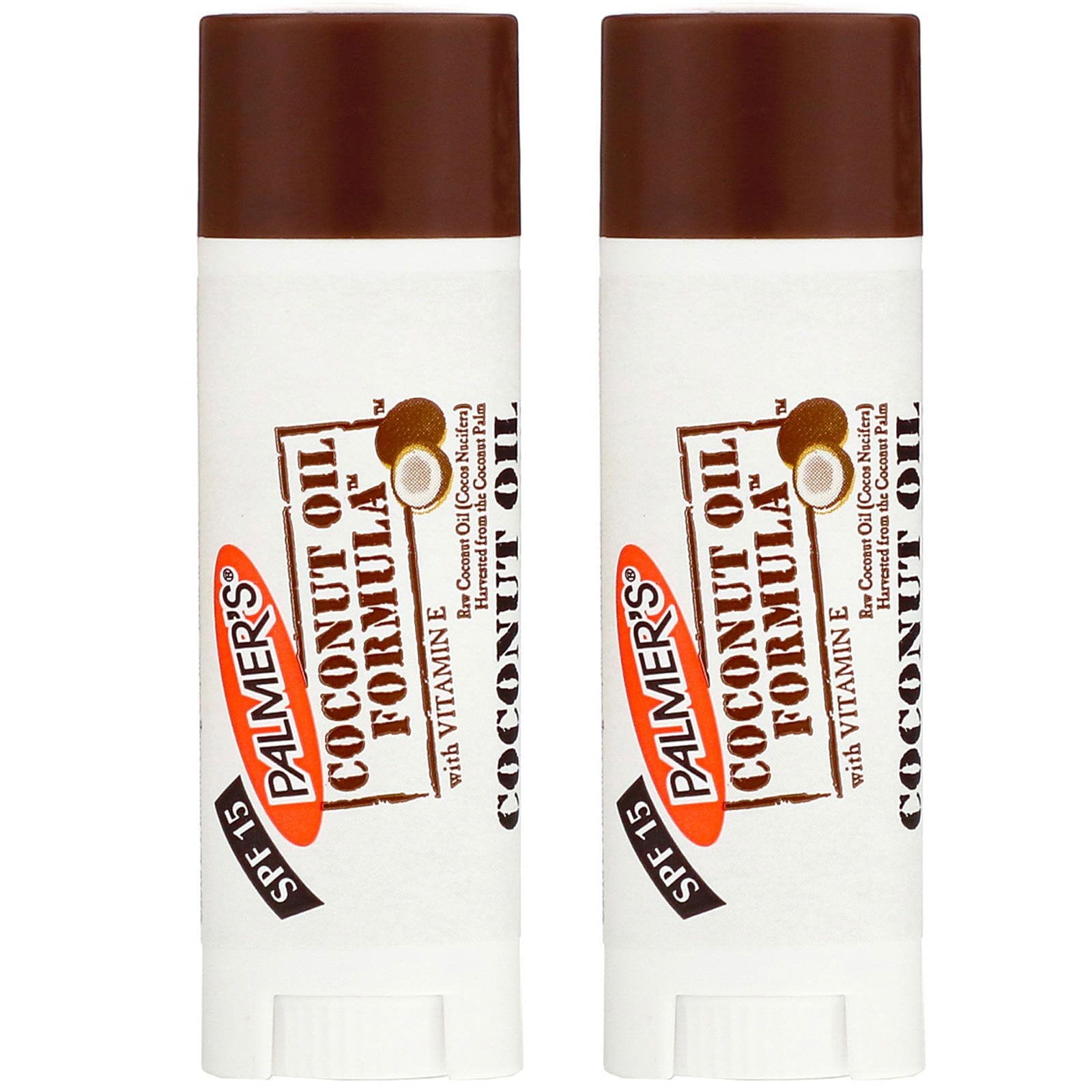 Palmer's, Bálsamo labial de aceite de coco, SPF 15, empaque de 2, 0.30 oz (0.8 g)