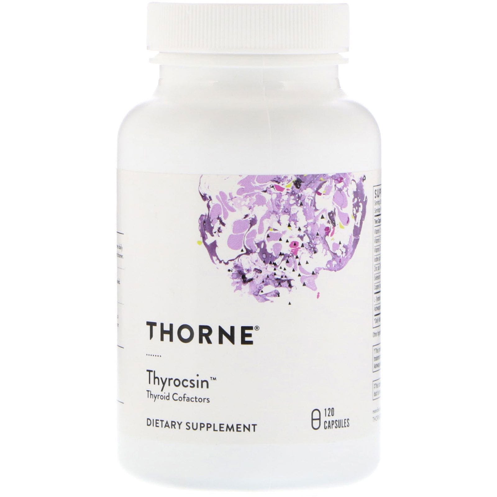 Thorne Research, Thyrocsin, Cofactores tiroideos, 120 cápsulas