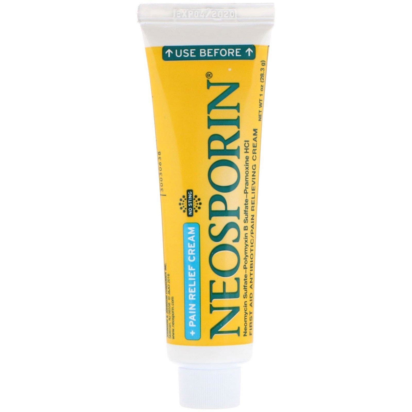 Neosporin, Crema de doble acción, crema para alivio del dolor, 1 oz (28.3 g)