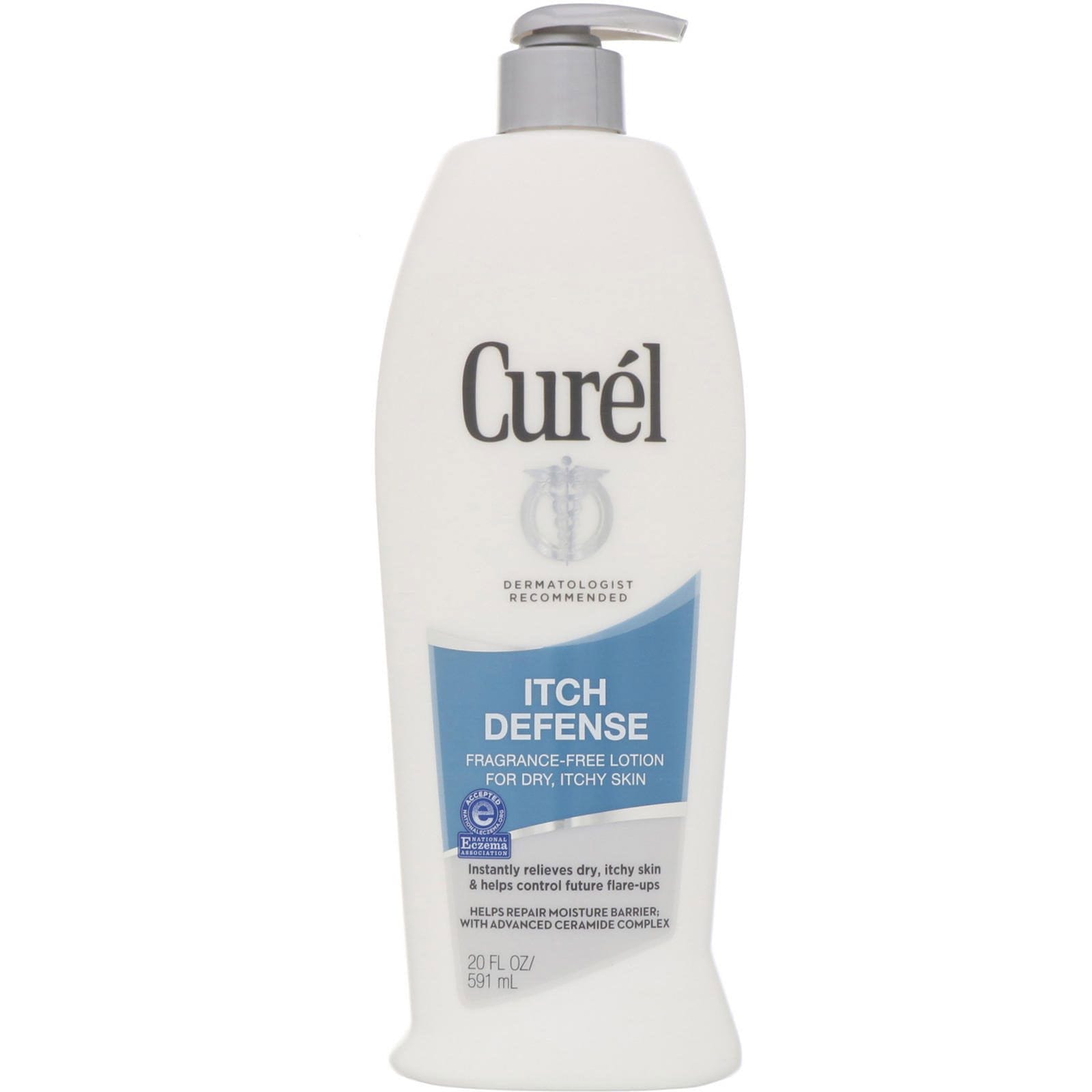 Curel, Itch Defense, Loción sin perfume para piel seca y con comezón, 591 ml (20 oz. liq.)