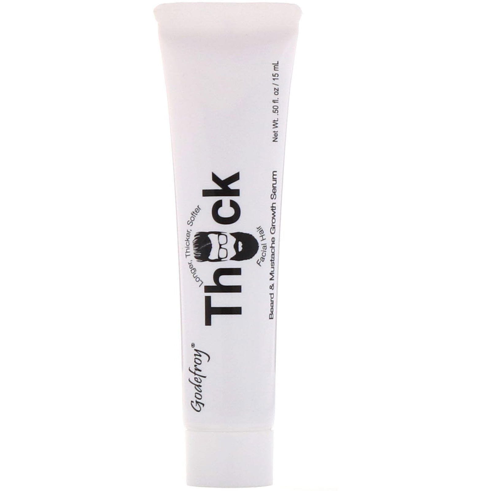 Godefroy, Thick, suero para el crecimiento de barba y bigote, 15 ml (0,5 oz. liq.)