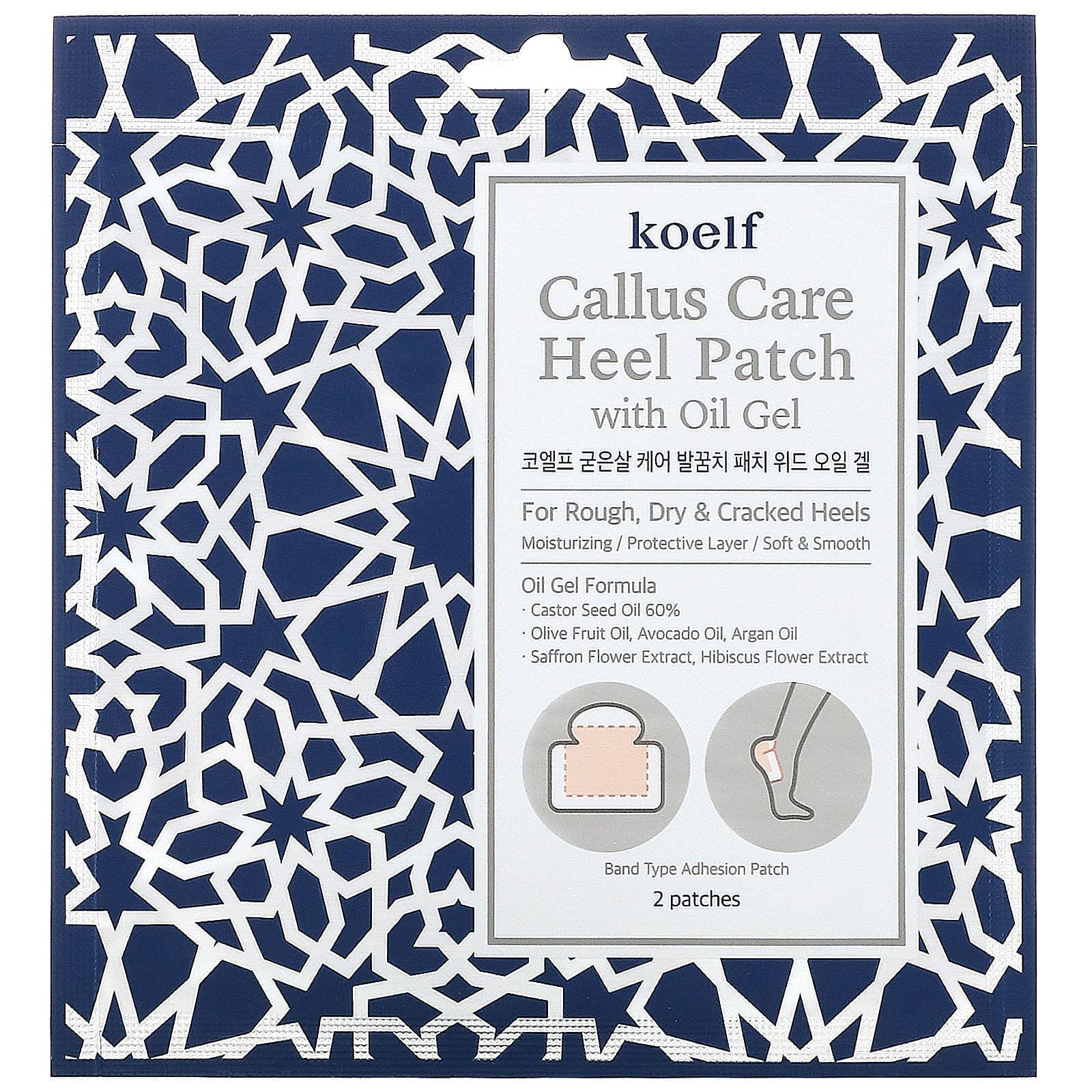 Koelf, Parches con aceite en forma de gel para las callosidades de los talones, 3 paquetes