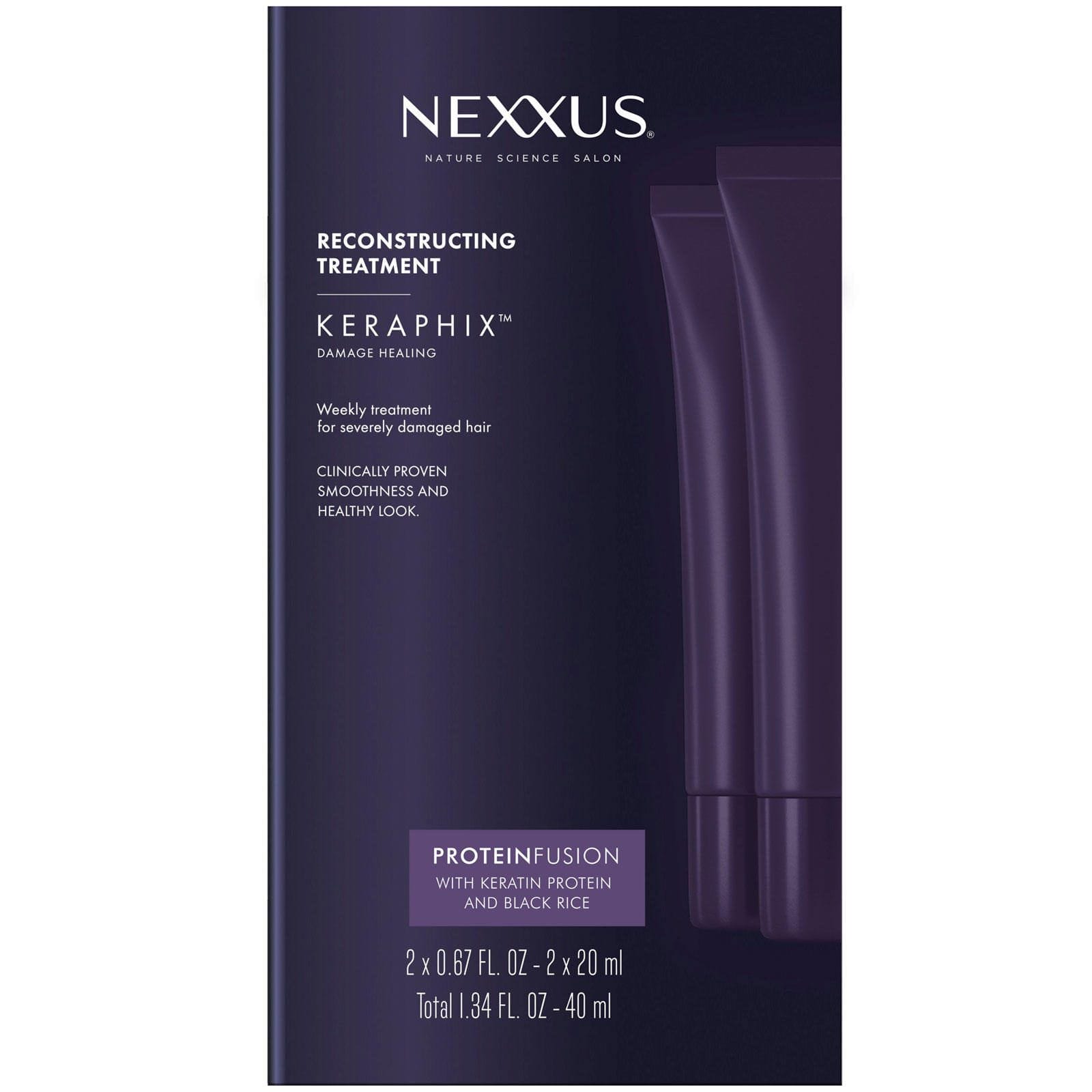 Nexxus, Tratamiento de recuperación capilar Keraphix, Reparación del daño, 2 unidades, 20 ml (0,67 oz. líq.) cada una