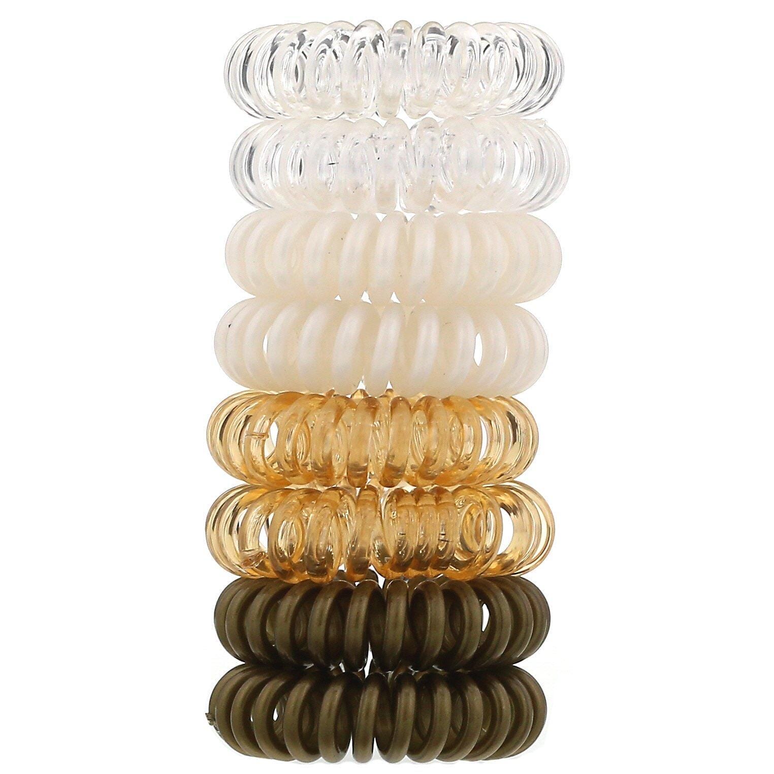 Kitsch, Sujetadores en espiral para el cabello, Stargazer (colores marrón claro y transparente), 8 piezas