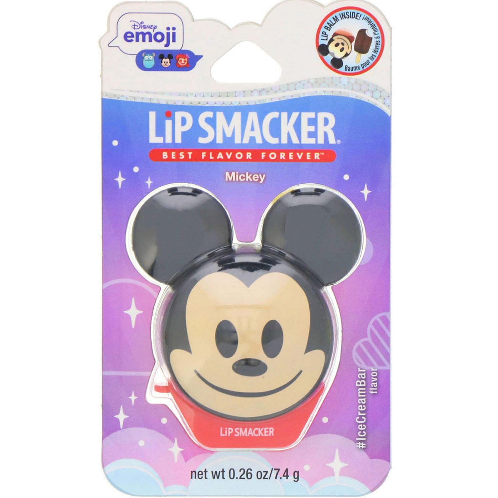 Lip Smacker, Bálsamo labial Disney Emoji, Mickey, #IceCreamBar, sabor helado, 7,4 g (0,26 oz)