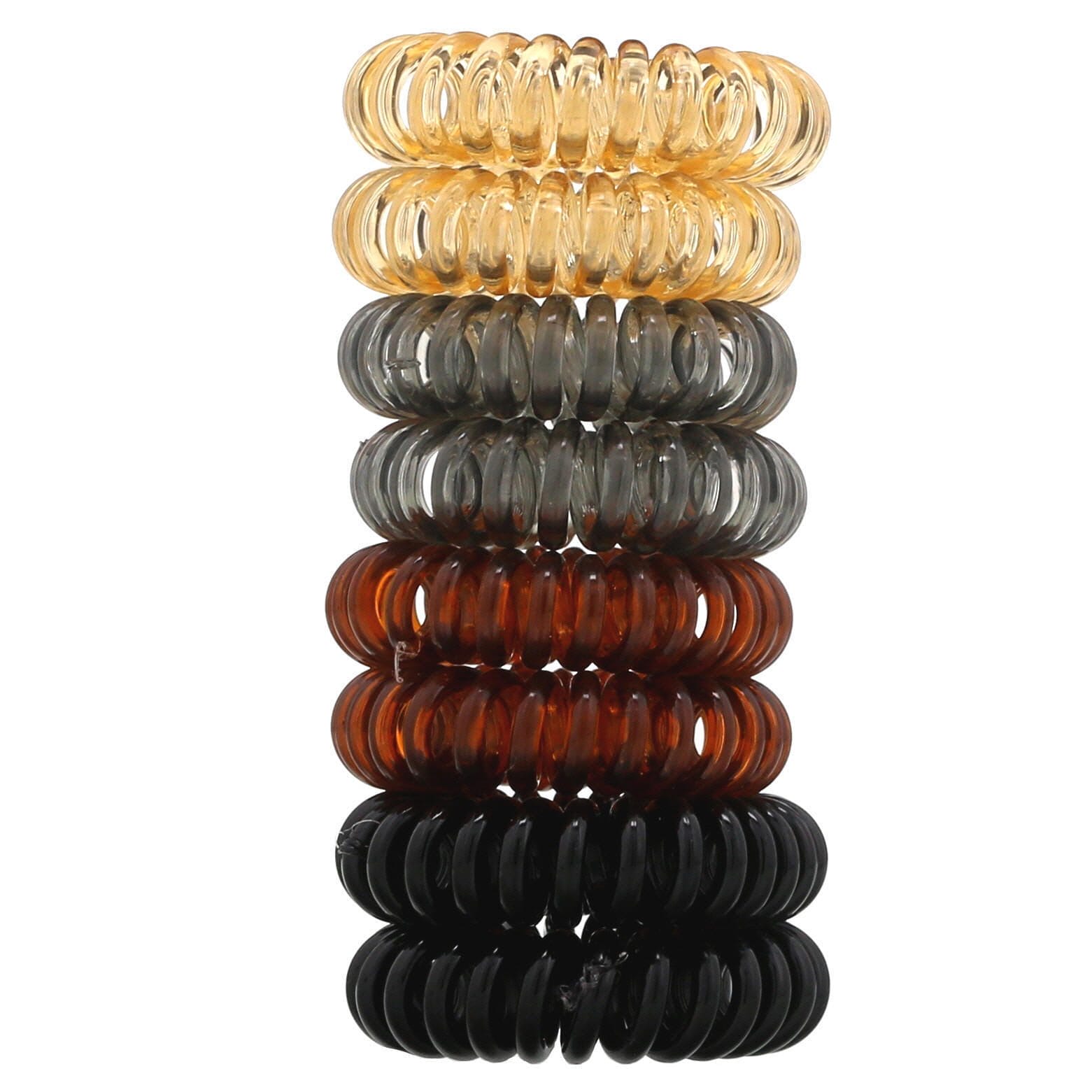 Kitsch, Sujetadores en espiral para el cabello, Castaño, 8 sujetadores en espiral para el cabello