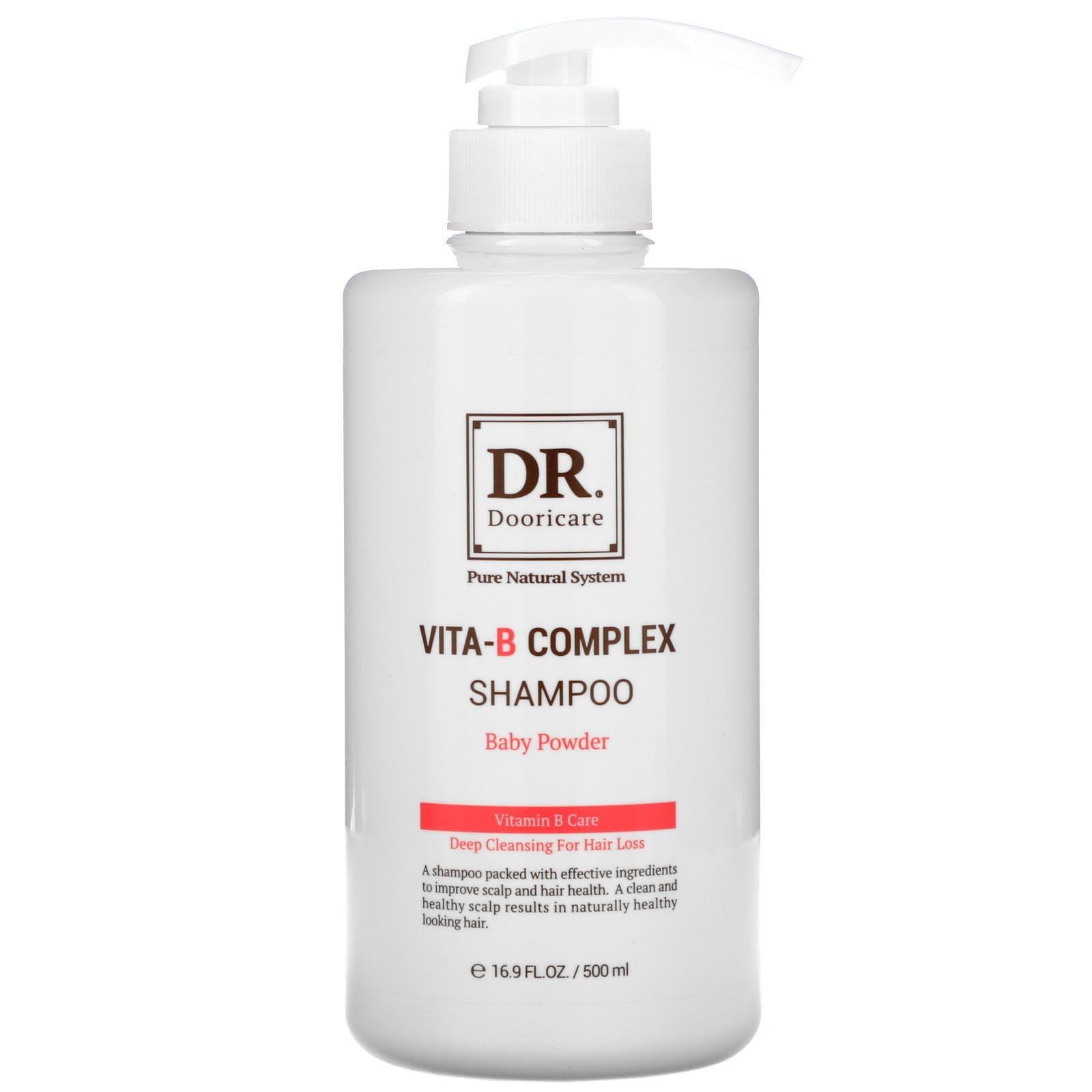 Doori Cosmetics, Vita-B Complex Shampoo, Baby Powder, 16.9 fl oz (500 ml)
