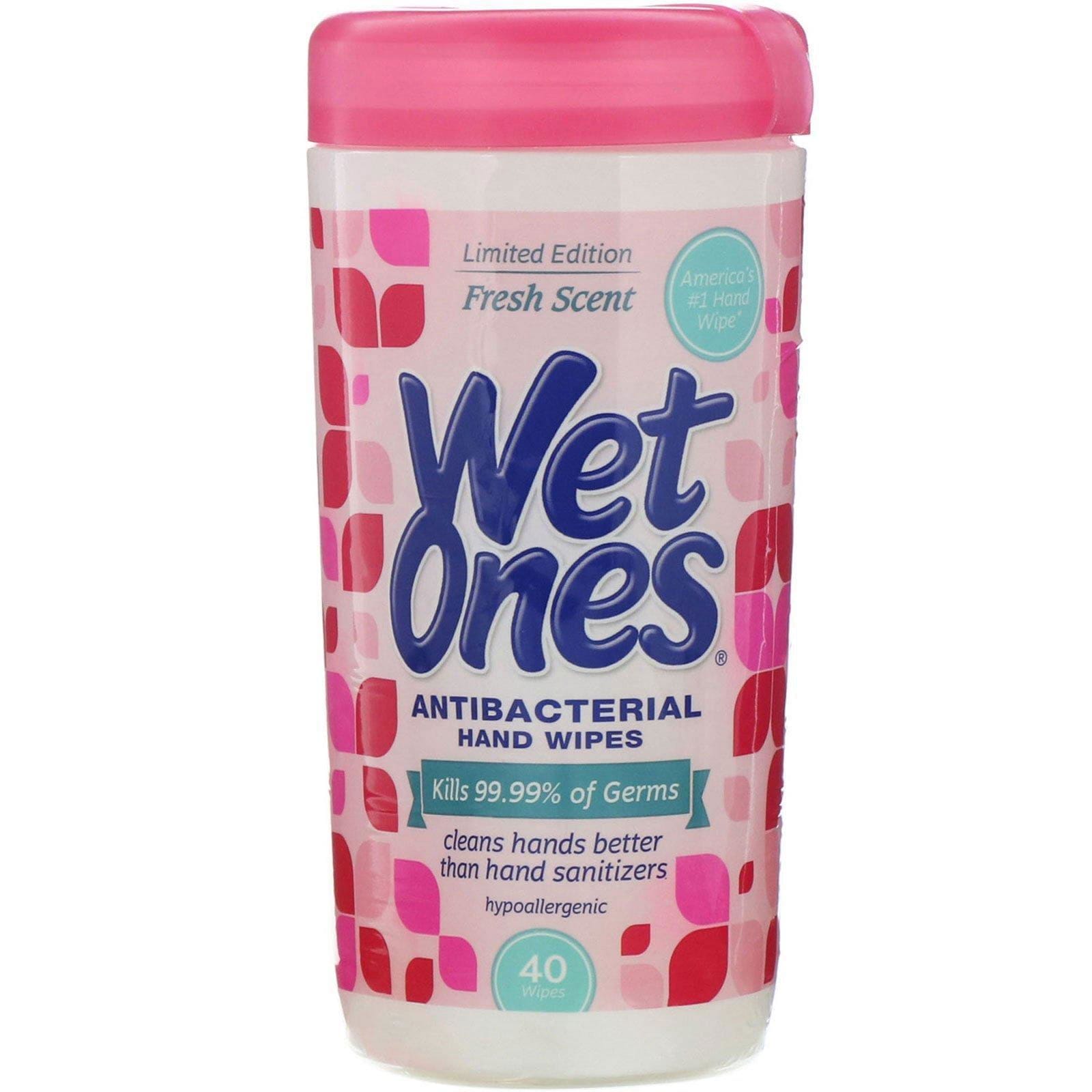 Wet Ones, Toallitas húmedas antibacterianas para manos, Aroma fresco, 40 toallitas