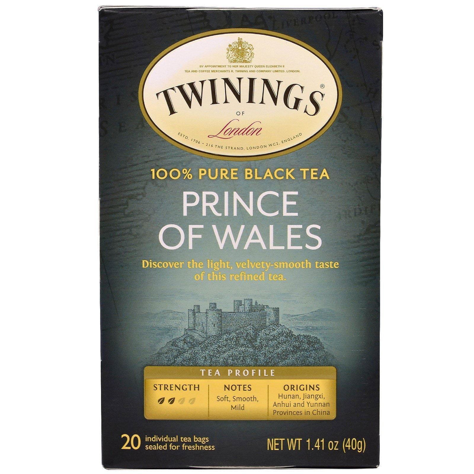 Twinings, Té del príncipe de Gales, 20 bolsitas de té, 1.41 onzas (40 g)