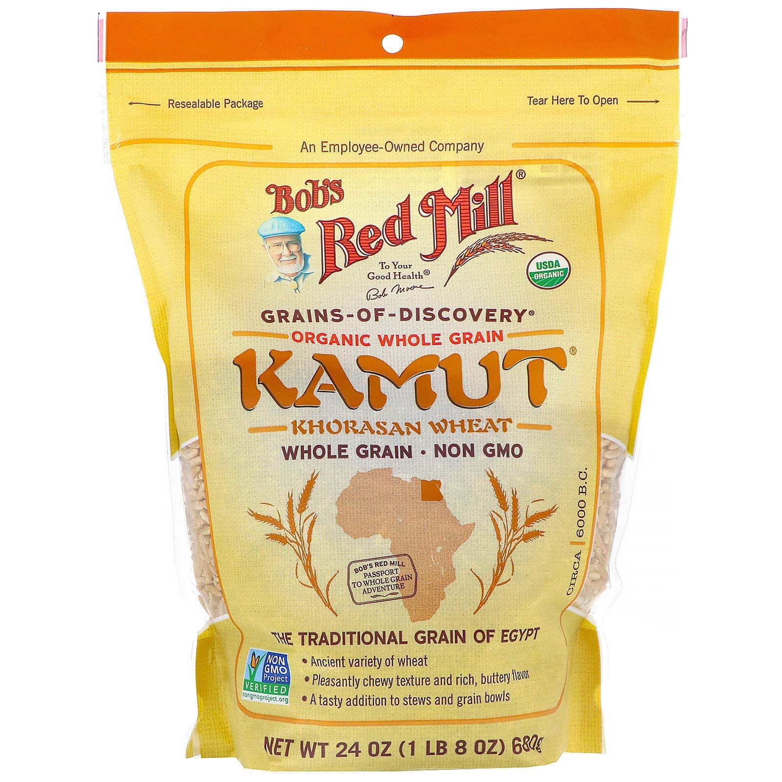 Bob's Red Mill, Kamut orgánico, Cereal integral, 680 g (24 oz)