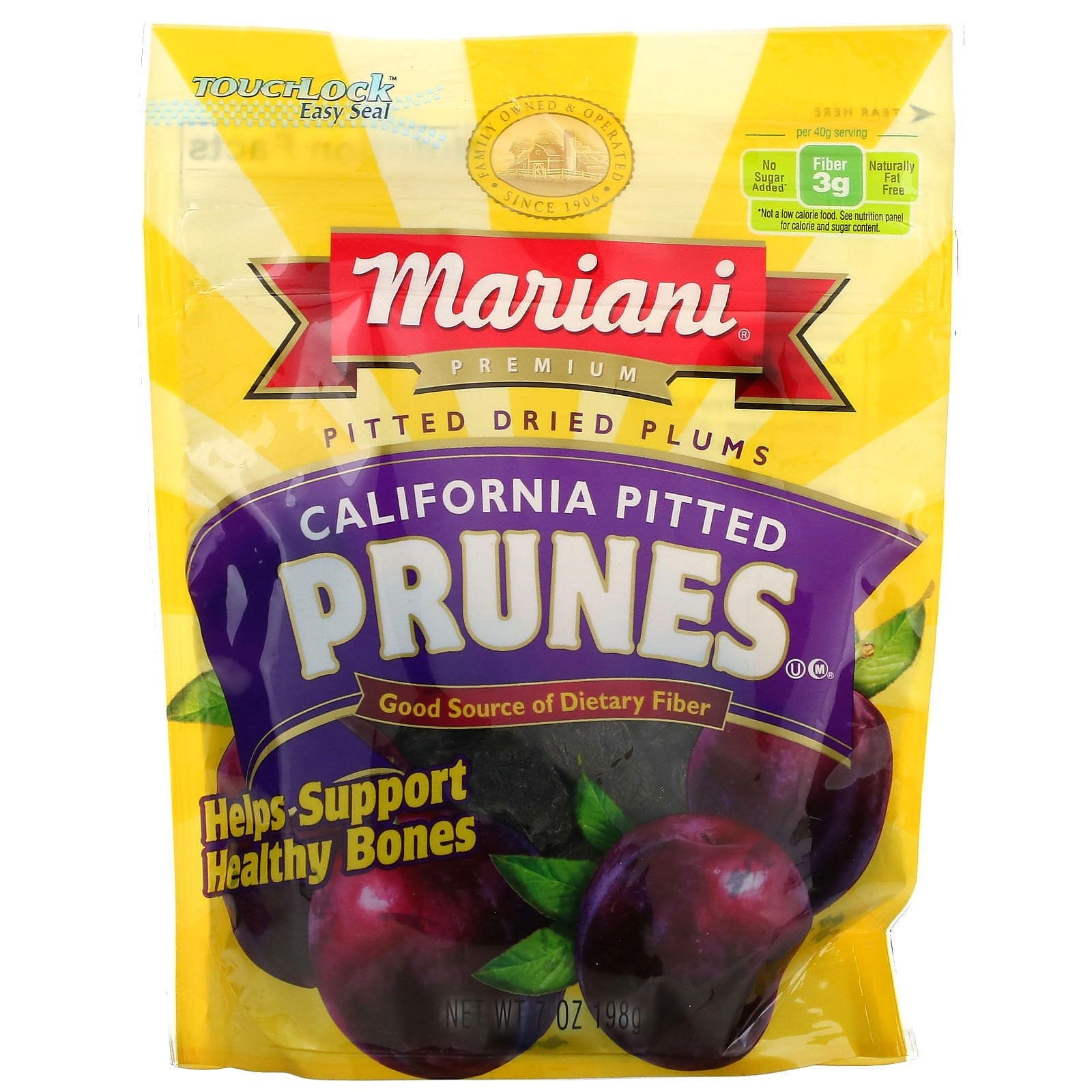 Mariani Dried Fruit, Premium, California Pitted Prunes, 7 oz ( 198 g)