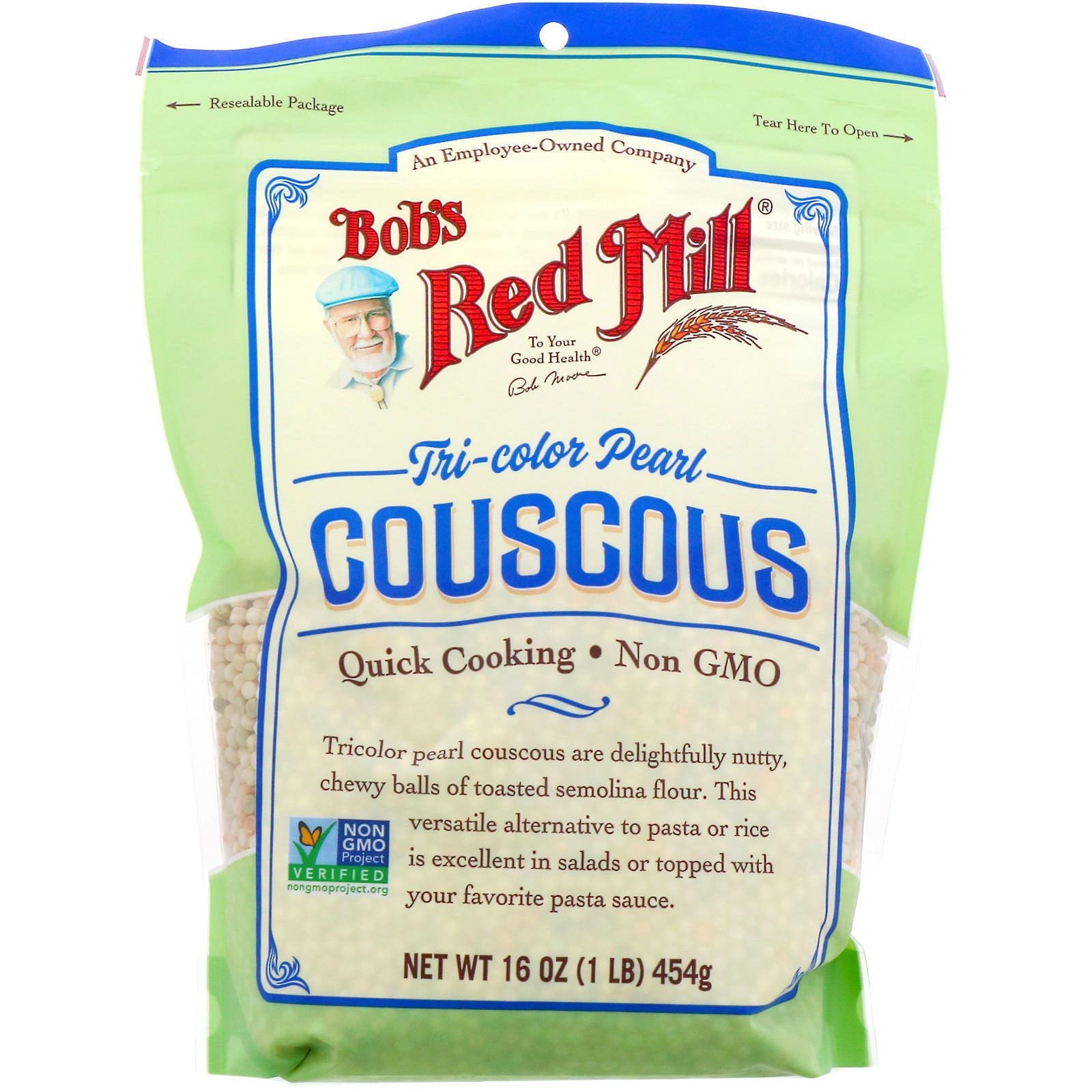 Bob's Red Mill, Cuscús tricolor en perlas, 454 g (16 oz)