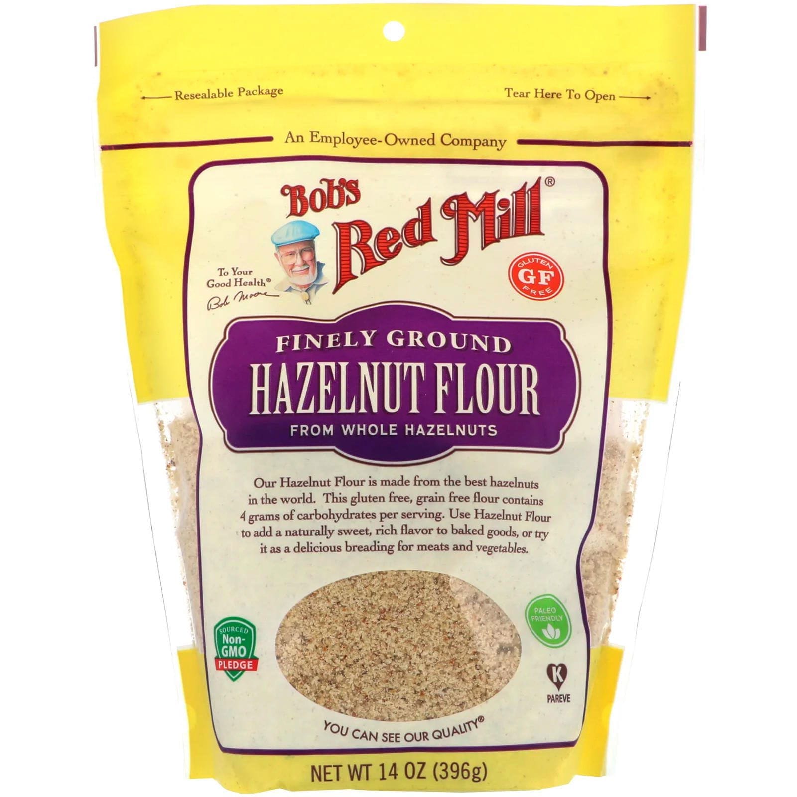 Bob's Red Mill, Harina de avellanas de molienda fina, sin gluten, 396 g (14 oz)