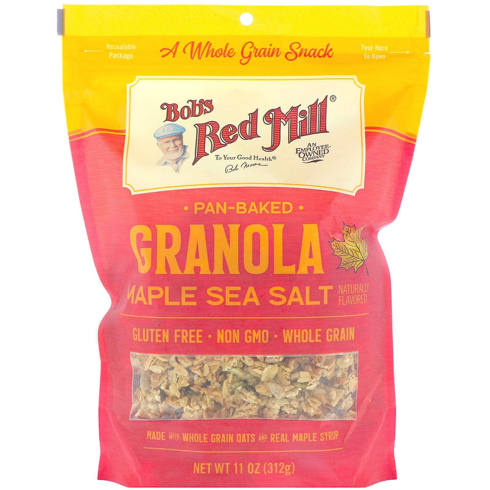 Bob's Red Mill, Granola horneada, Sal marina de arce, 312 g (11 oz)
