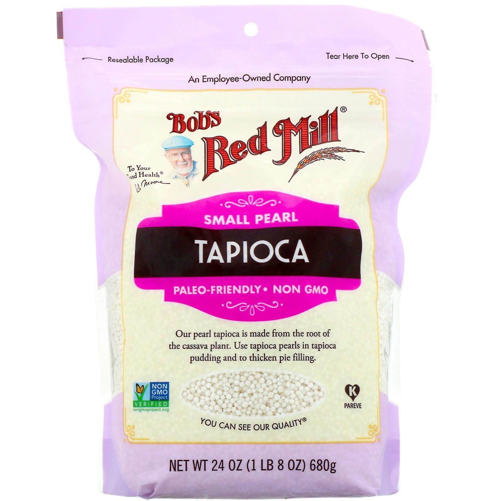 Bob's Red Mill, Tapioca en perlas pequeñas, 680 g (24 oz)