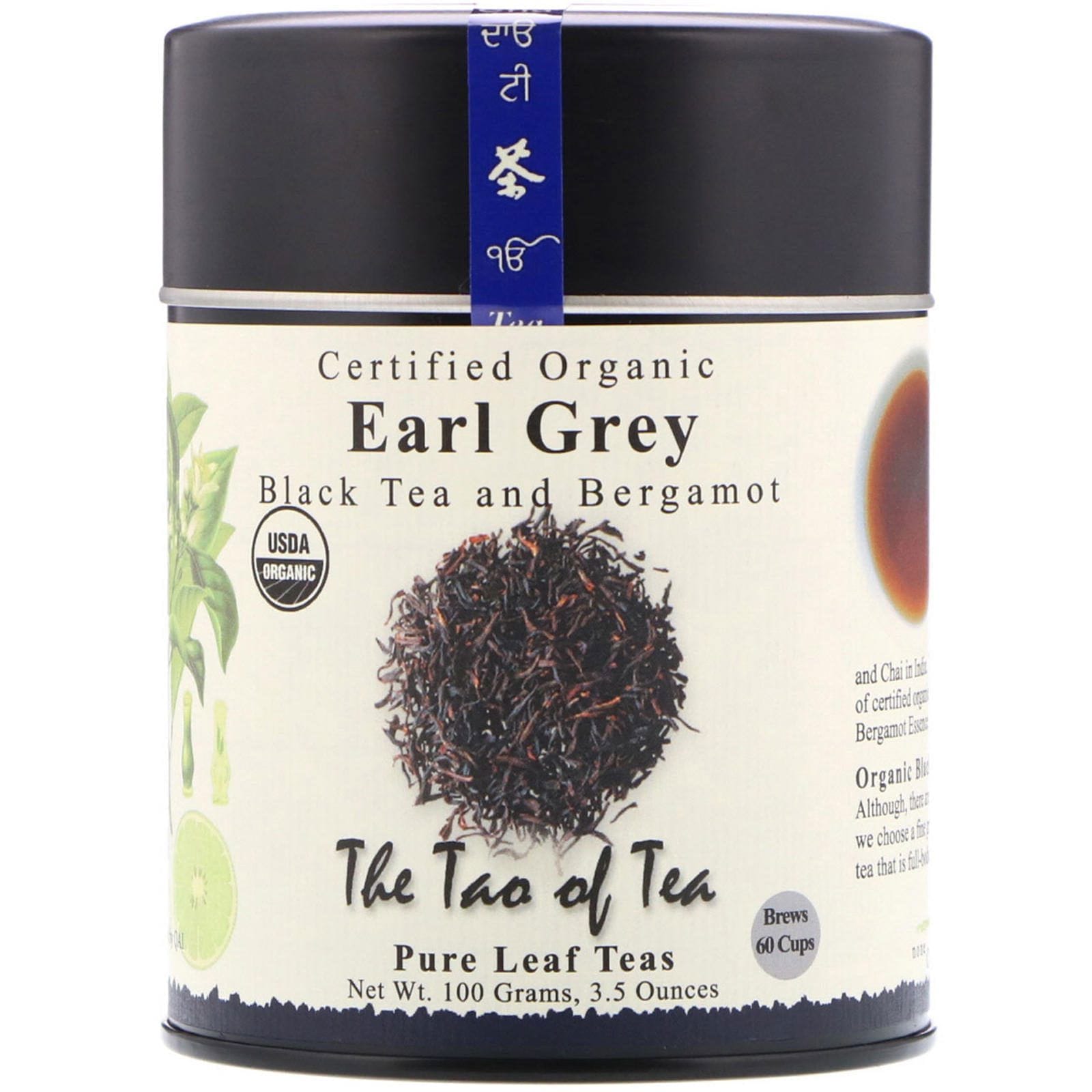 The Tao of Tea, Té negro y de bergamita orgánico certificado, Earl Grey, 3.5 oz (100 g)