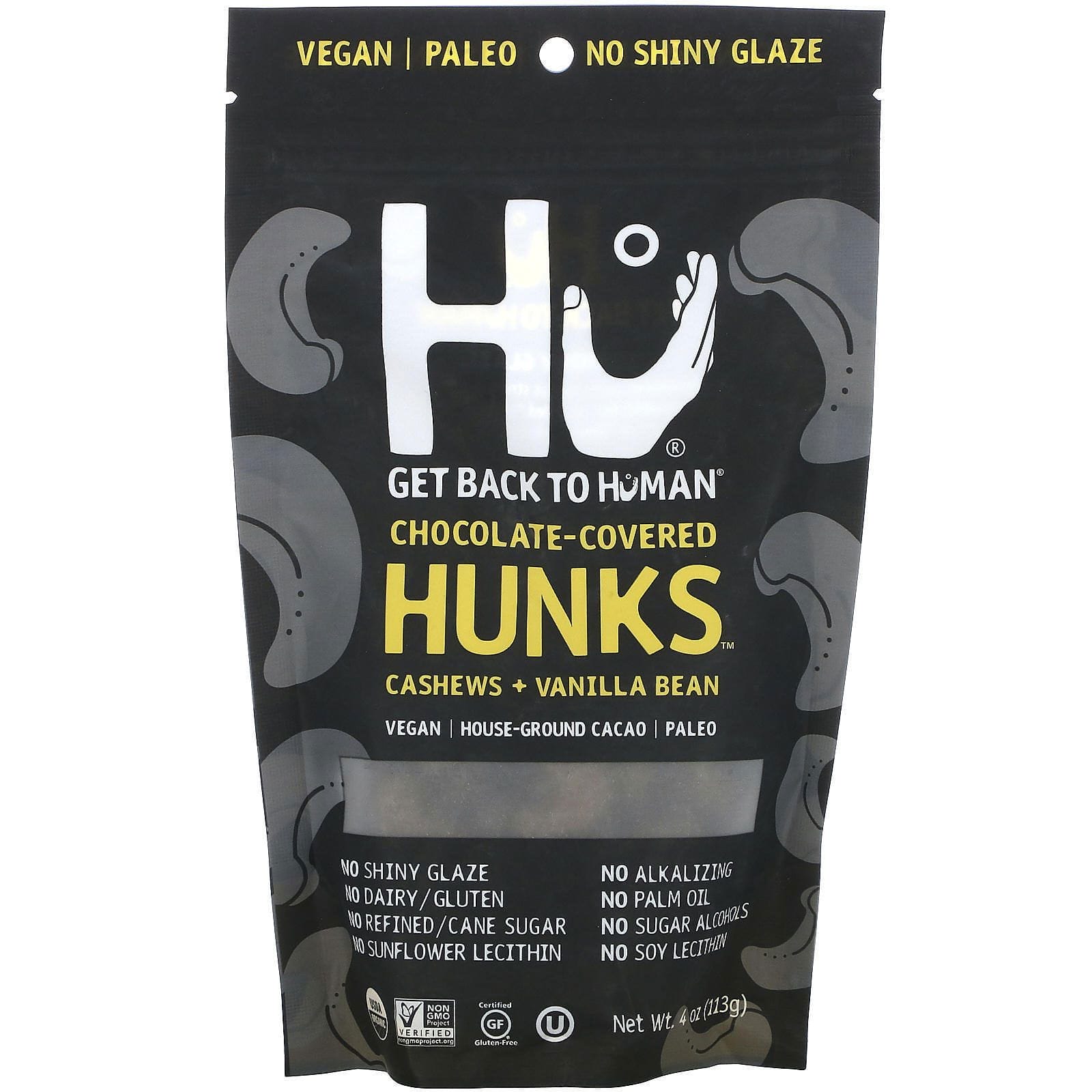 Hu, Chocolate-Covered Hunks, Cashews + Vanilla Bean, 4 oz (113 g)