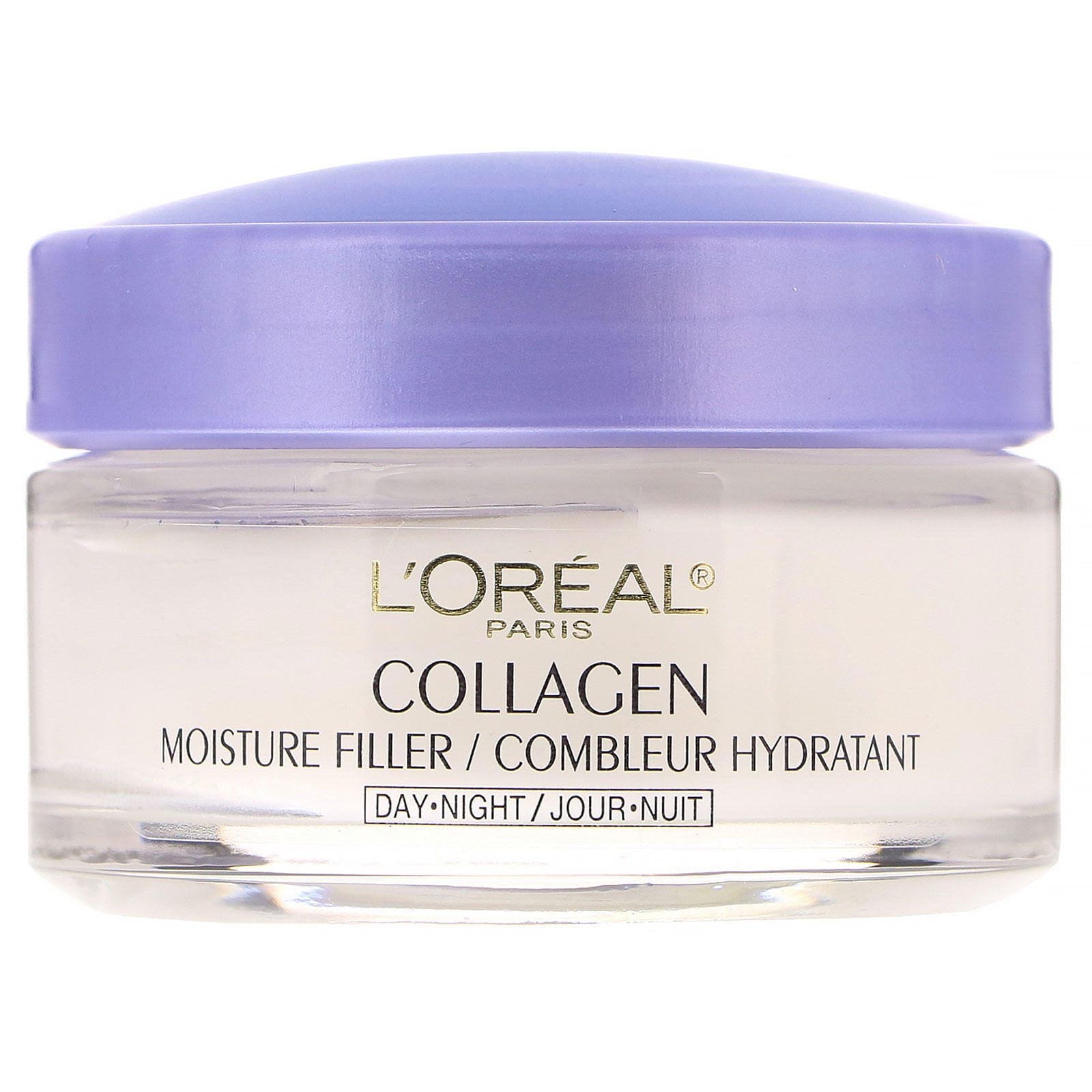 L'Oreal, Crema humectante con colágeno de día y de noche para rellenar arrugas, 48 g (1,7 oz)
