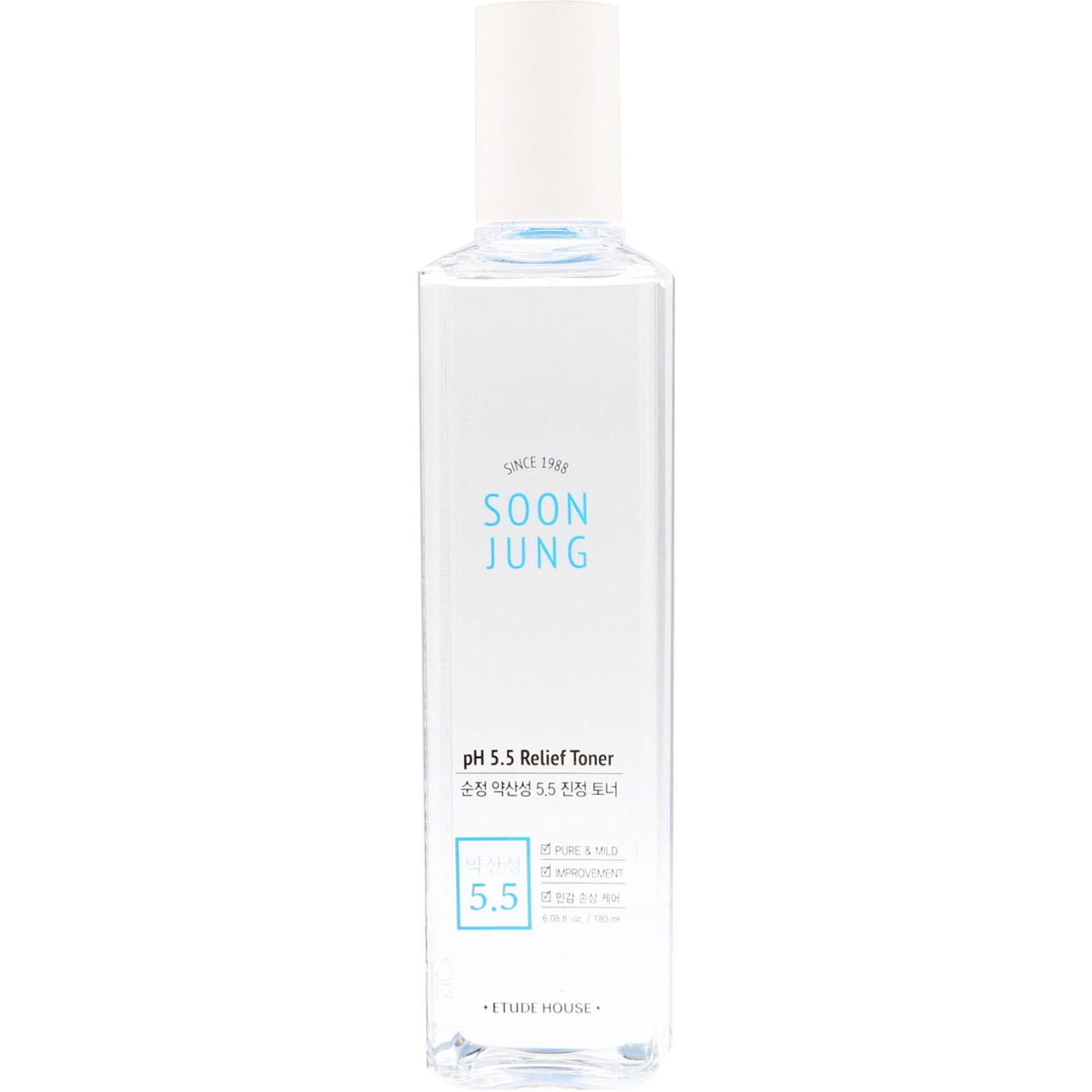 Etude House, Soon Jung, tónico para aliviar la piel con pH 5.5, 6.08 oz líq. (180 ml)
