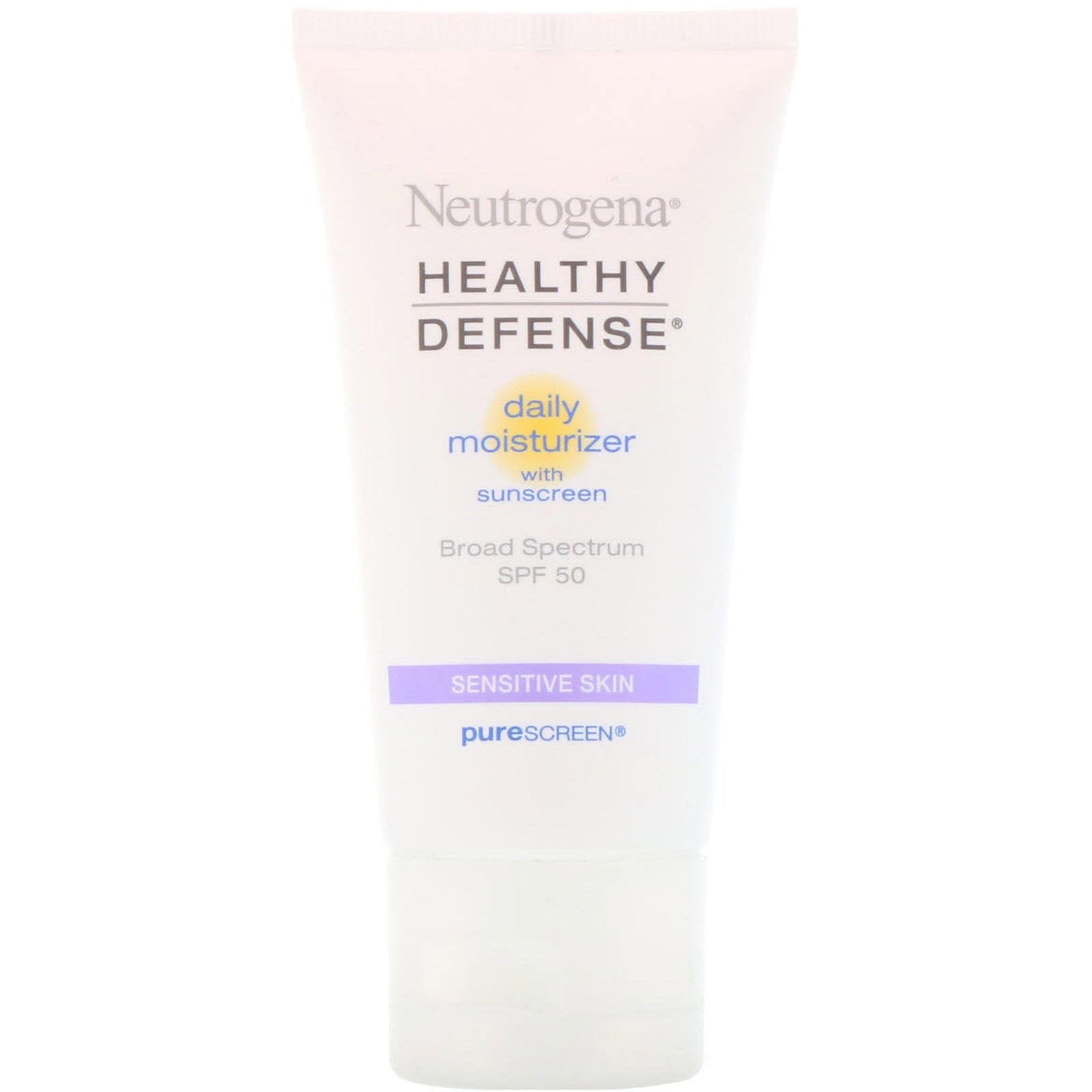 Neutrogena, Defensas saludables, hidratante diario con protector solar, FPS 60 de amplio espectro, para piel sensible, 1.7 fl. oz. (50 ml.)