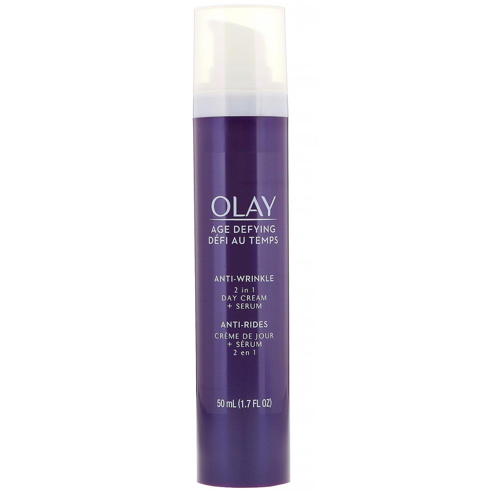 Olay, Crema de día 2 en 1 + suero, Antienvejecimiento, Antiarrugas, 50 ml (1,7 oz. líq.)