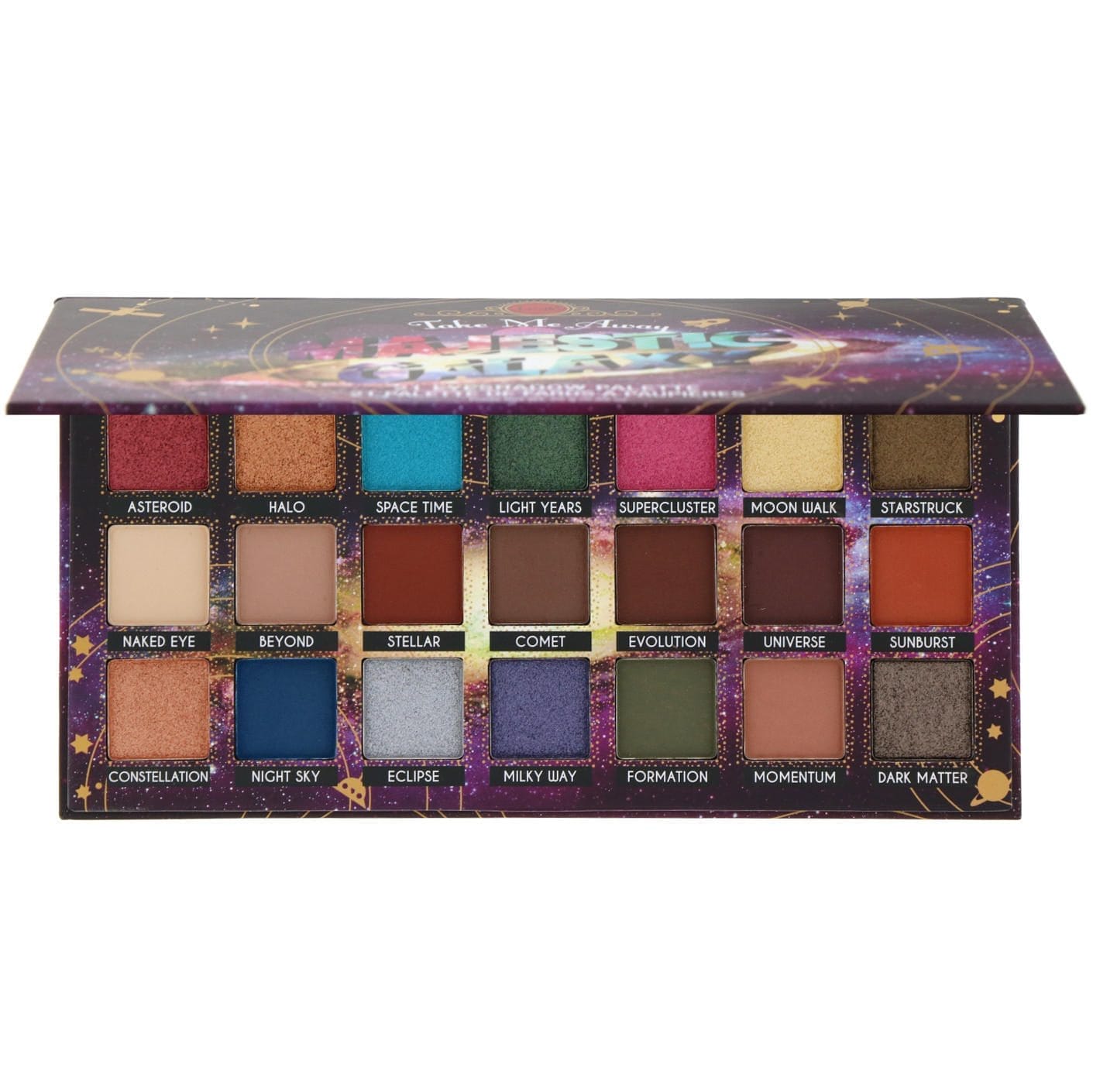 J.Cat Beauty, Llévame lejos, Paleta de sombras para ojos, ESP302 Galaxia majestuosa, 25 g (0,88 oz)
