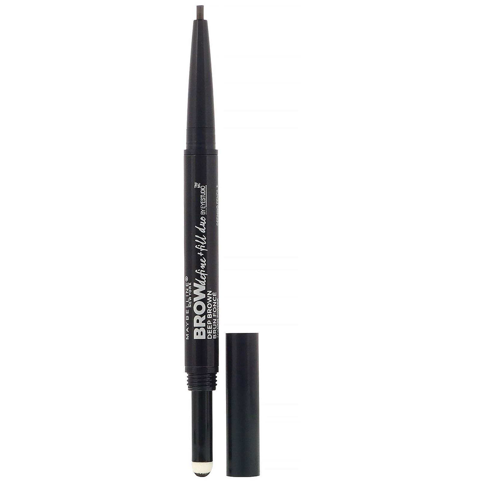 Maybelline, EyeStudio, Dúo para definir y rellenar cejas, 260 Marrón profundo, 500 mg (0,017 oz)