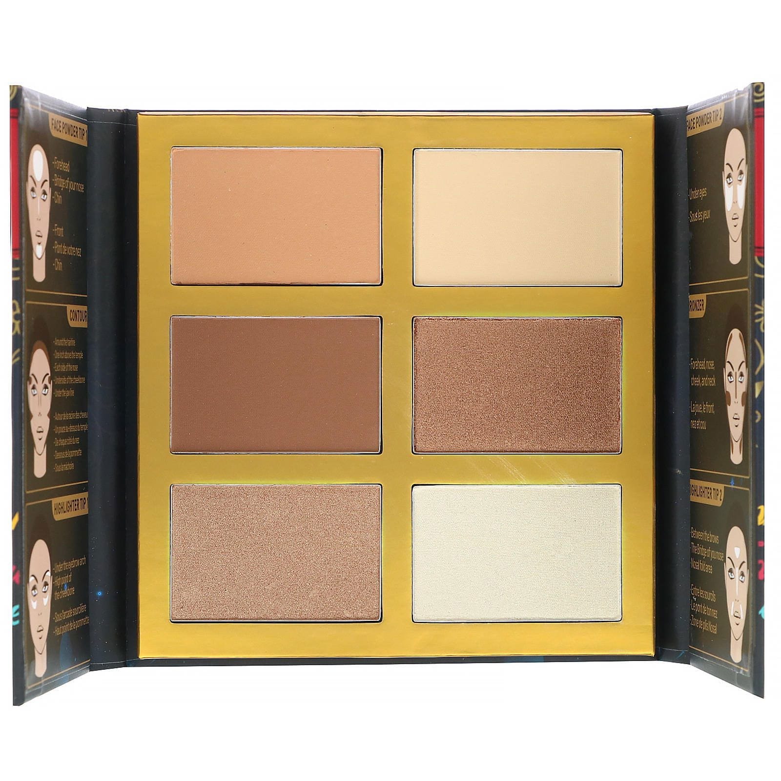 J.Cat Beauty, Obsesión sinfónica para el rostro, Paleta para iluminación, contorneado y bronceado, SFO102 N.º 2 Medio a oscuro, 27,5 g (0,97 oz)