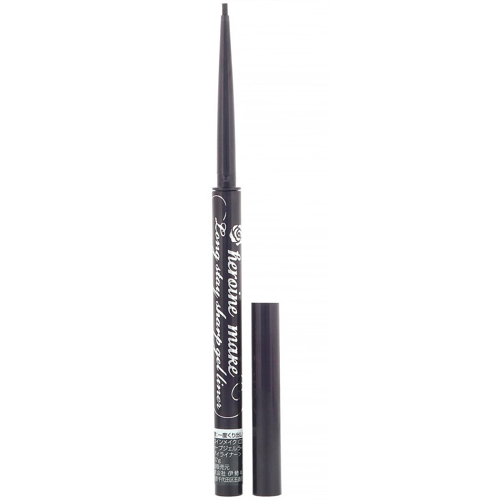 KissMe, Heroine Make, Long Stay Sharp Gel Liner, Super Waterproof, #01 Super Black, 0.002 oz (0.07 g)