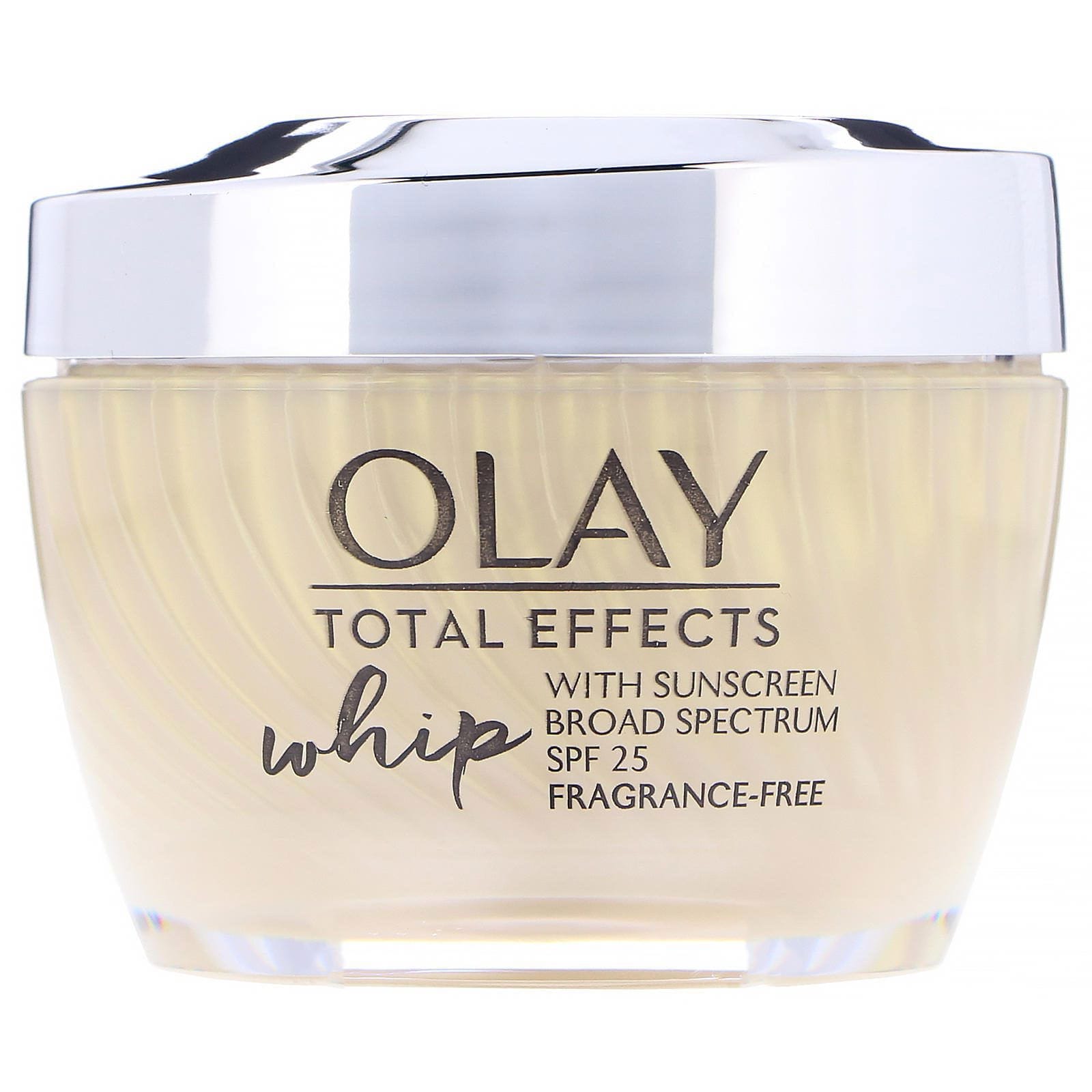 Olay, Total Effects Whip, Crema humectante activa con protector solar, FPS 25, Sin fragancia, 48 g (1,7 oz)