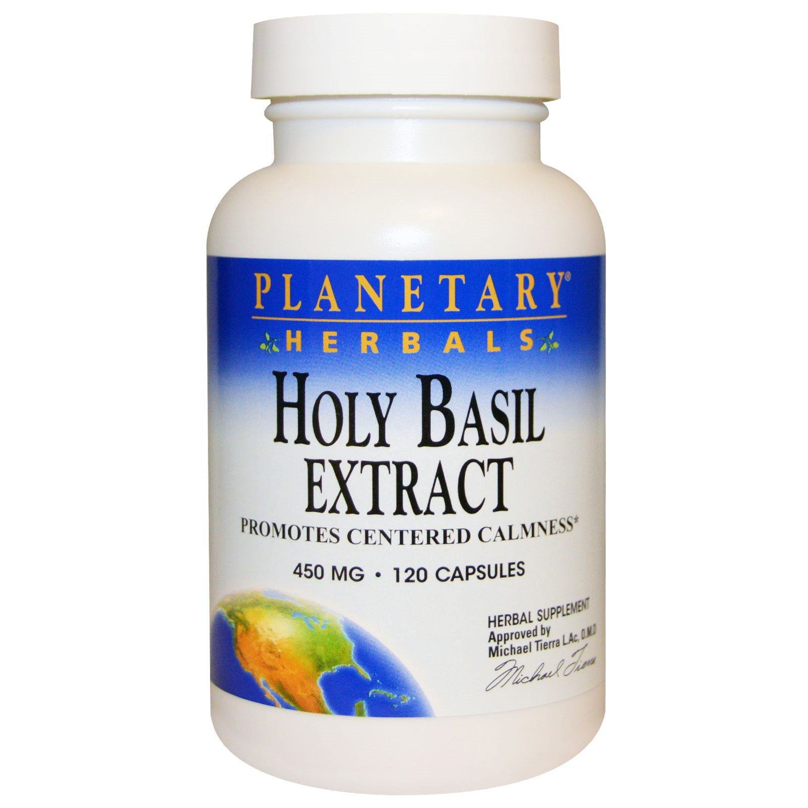 Planetary Herbals, Extracto de albahaca santa, 450 mg, 120 cápsulas