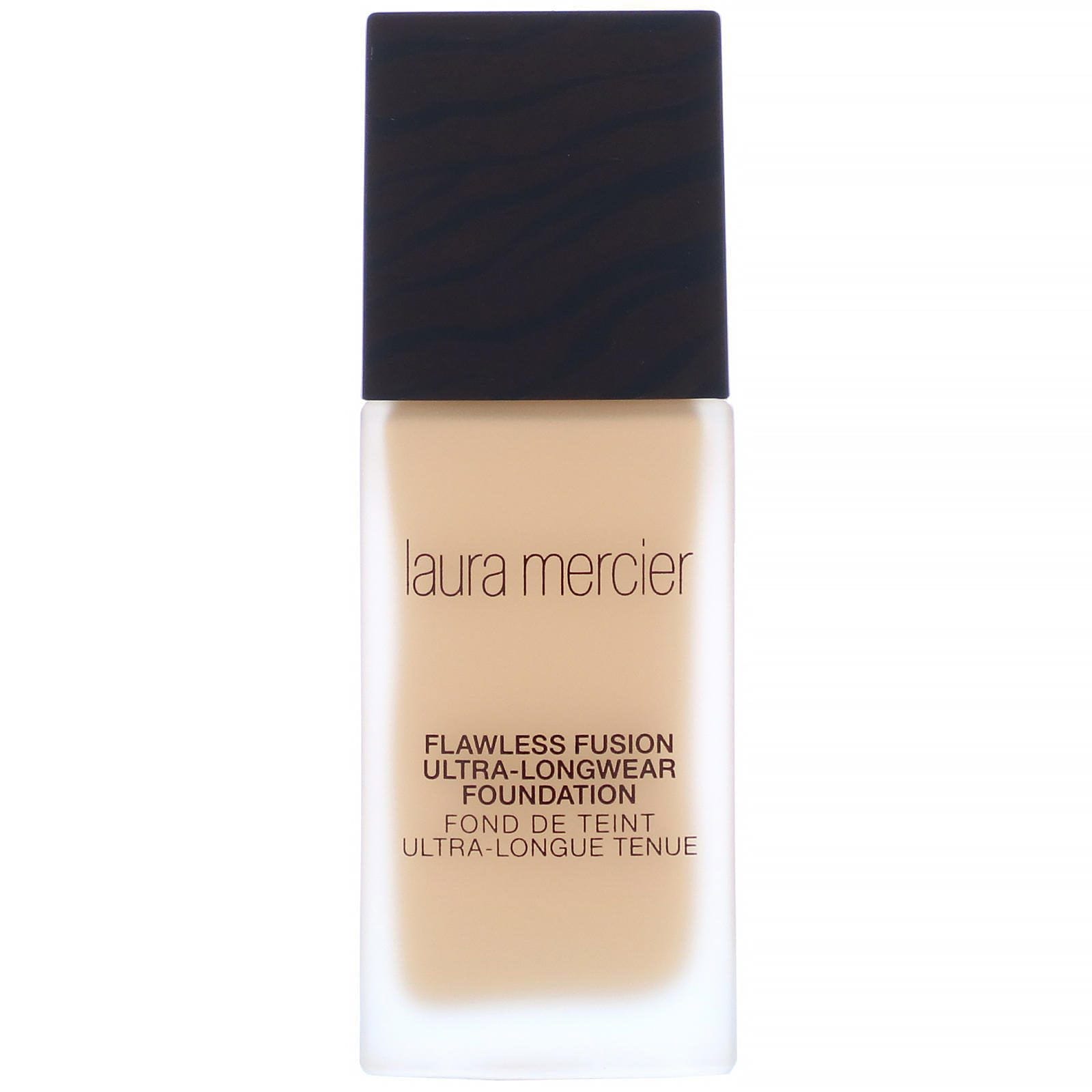 Laura Mercier, Flawless Fusion Ultra-Longwear Foundation, Base de duración ultraprolongada, 3N2 Honey (miel), 30 ml (1 oz. líq.)