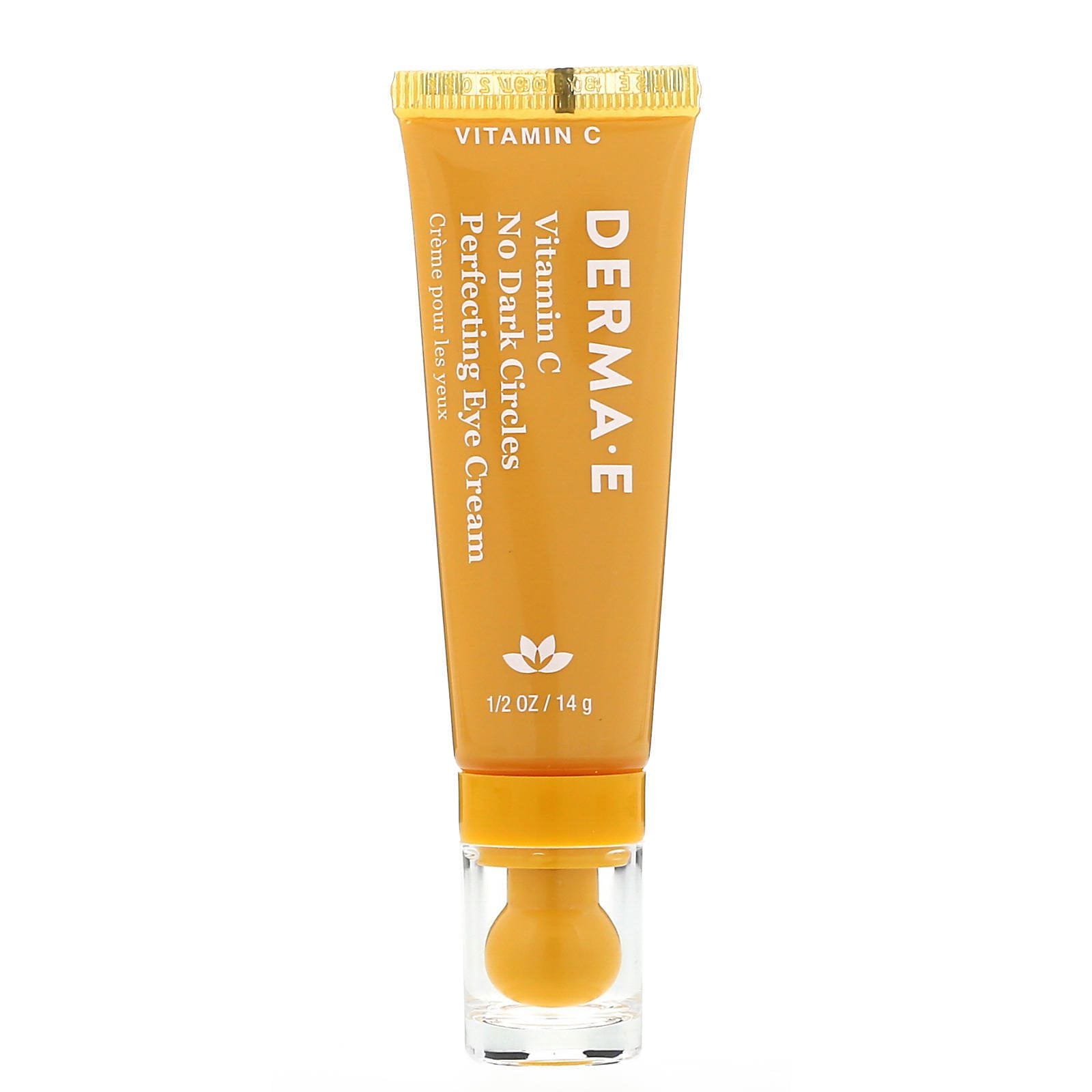 Derma E, Vitamina C, Crema antiojeras y perfeccionadora para ojos, Cúrcuma y cafeína, 14 g (0,5 oz)