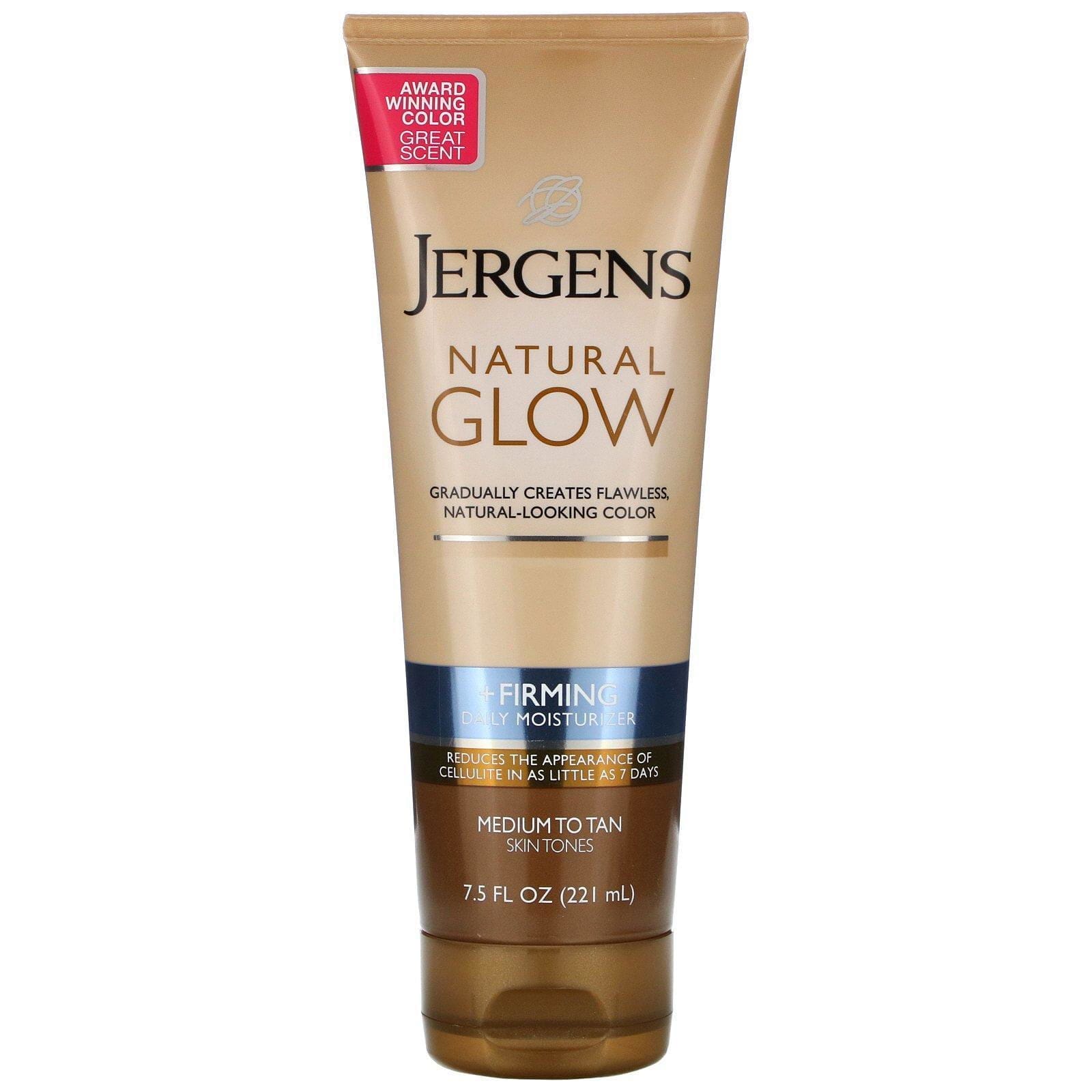 Jergens, Natural Glow, Humectante reafirmante de uso diario, Medio a bronceado, 221 ml (7,5 oz. liq.)