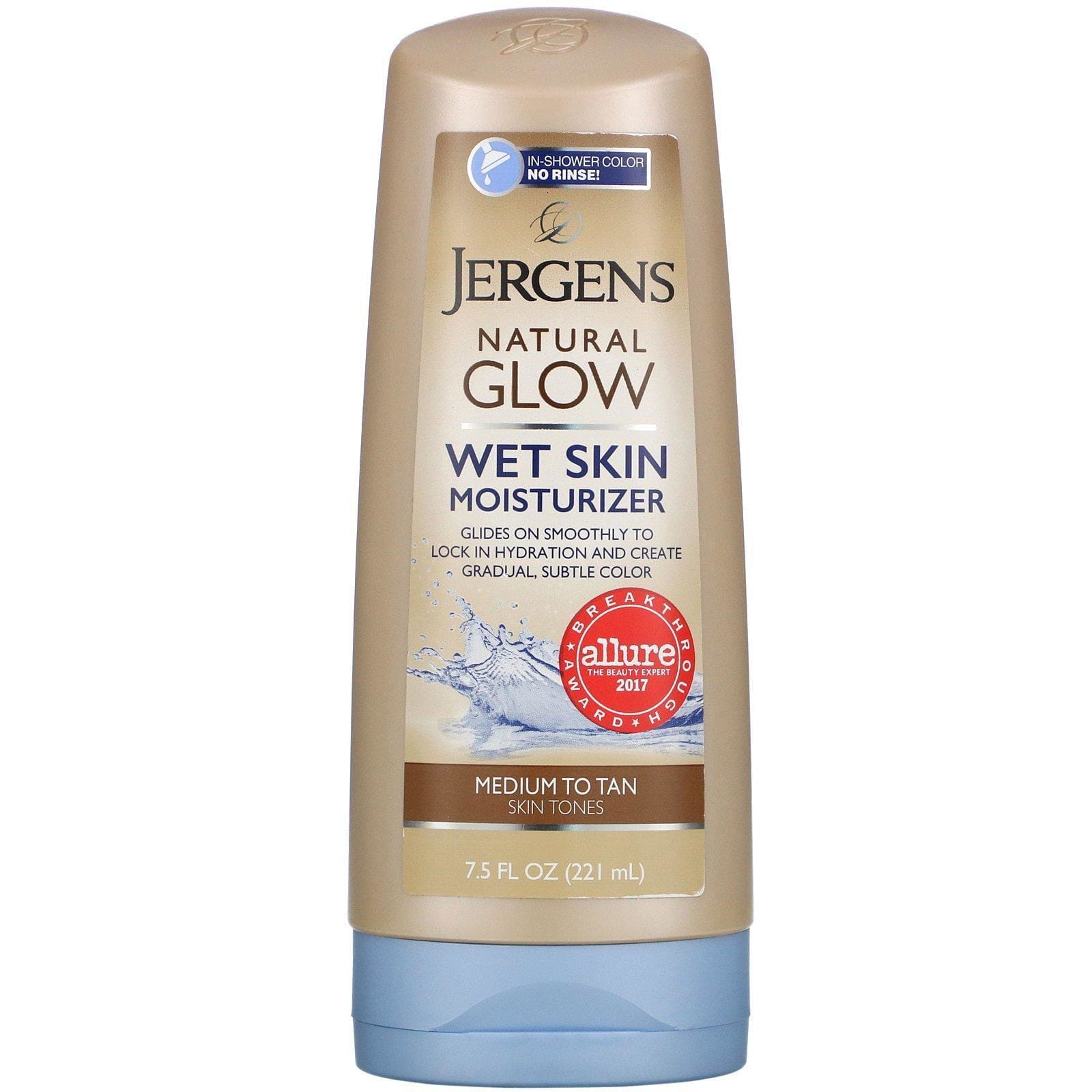 Jergens, Natural Glow, Crema humectante diaria, Medio a moreno, 221 ml (7,5 oz. líq.)