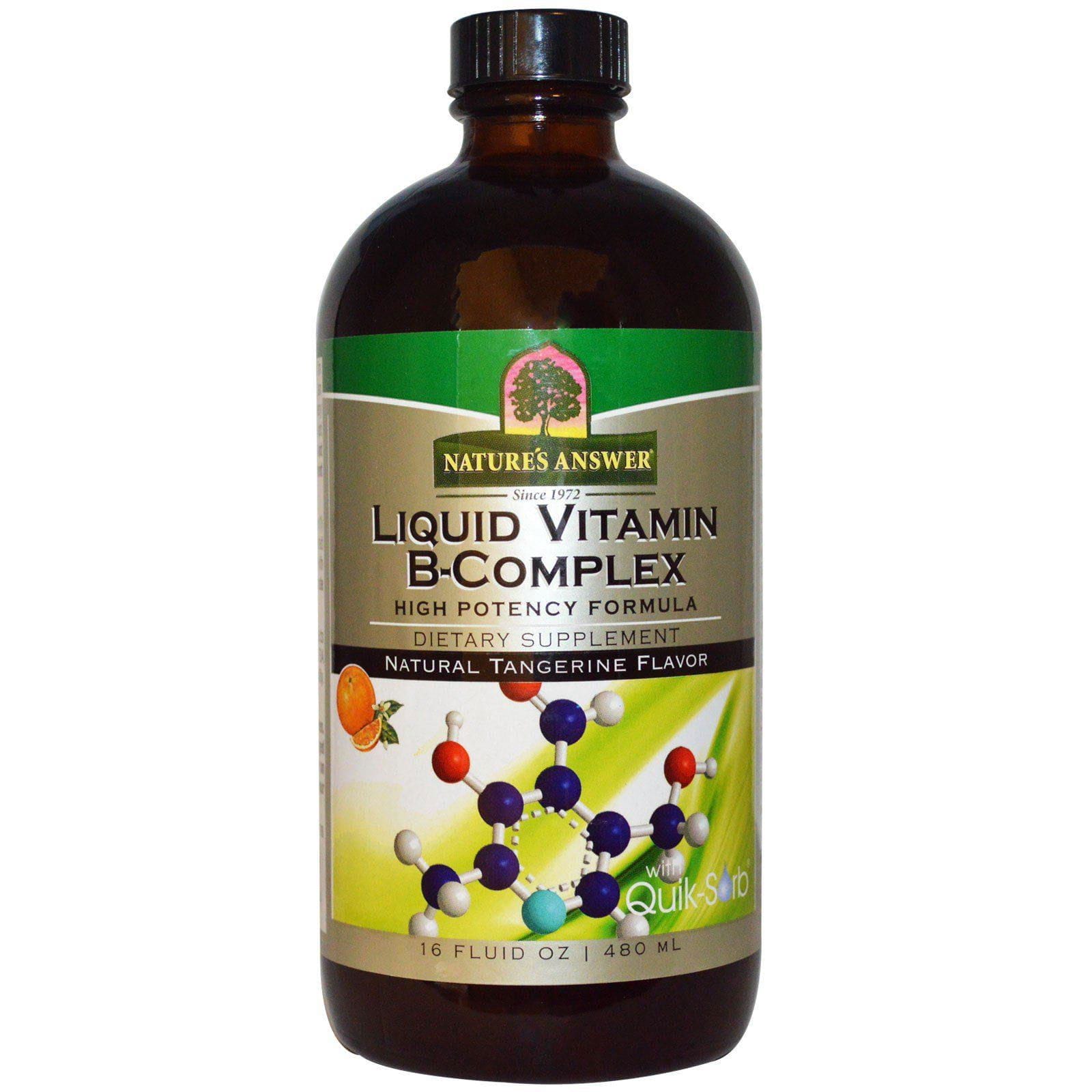 Nature's Answer, Líquido Vitamin B-Complex, Sabor Mandarina Natural, 16 fl oz (480 ml)