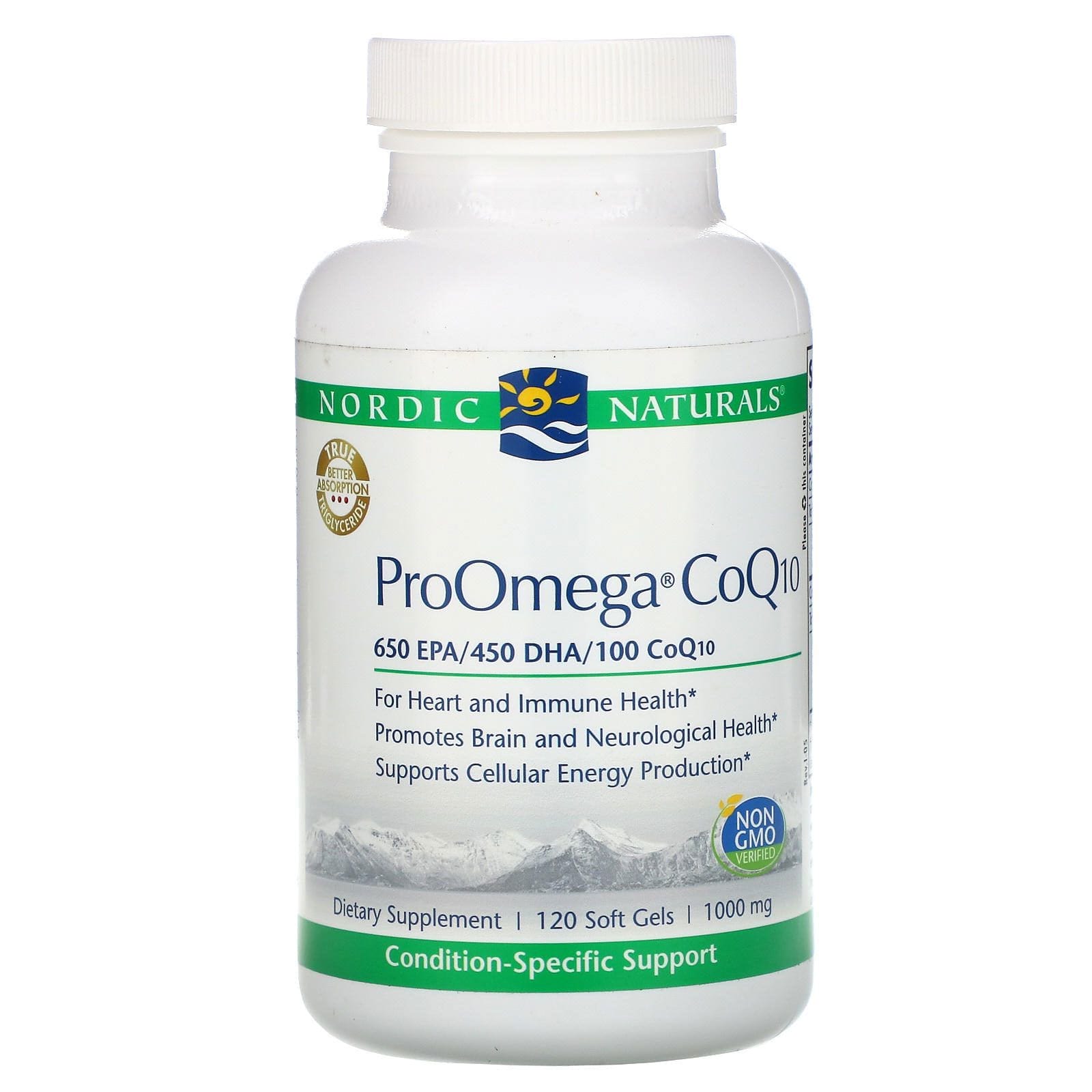 Nordic Naturals, CoQ10 ProOmega, 1000 mg, 120 cápsulas blandas
