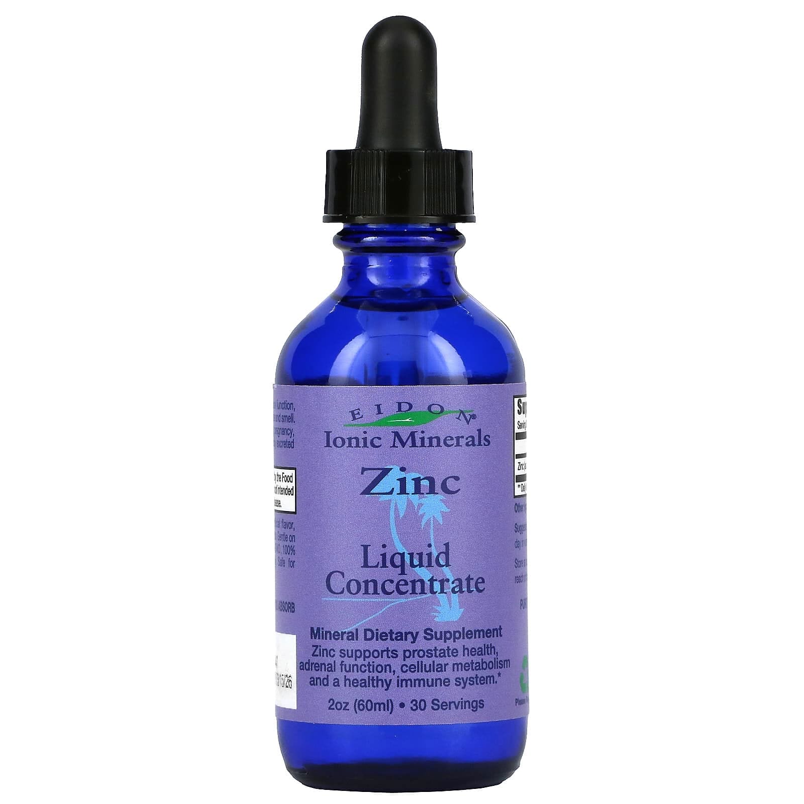Eidon Mineral Supplements, Zinc, Concentrado líquido, 60 ml (2 oz)