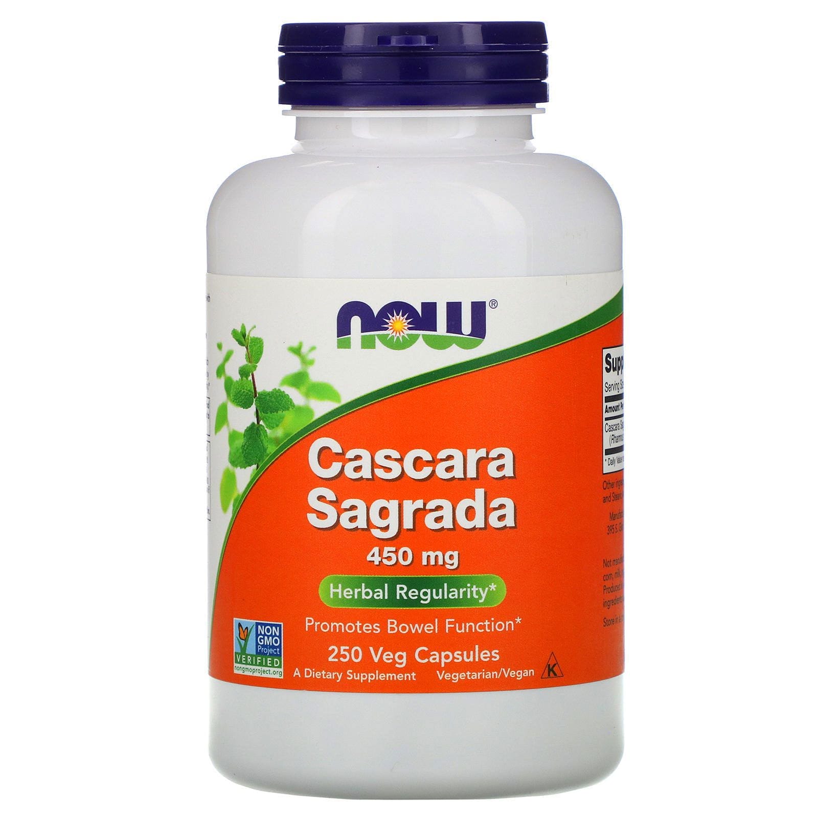 Now Foods, Cáscara sagrada, 450 mg, 250 cápsulas vegetarianas