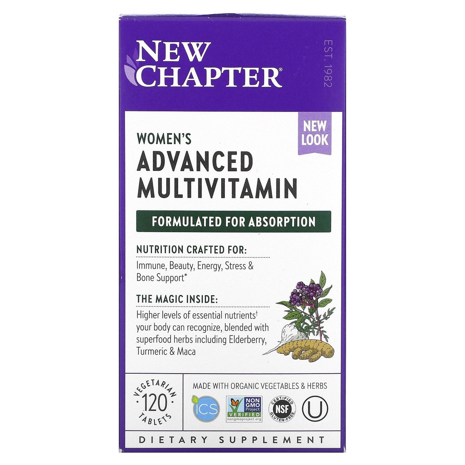New Chapter, Women's Advanced Multi, 120 Vegetarian Tablets