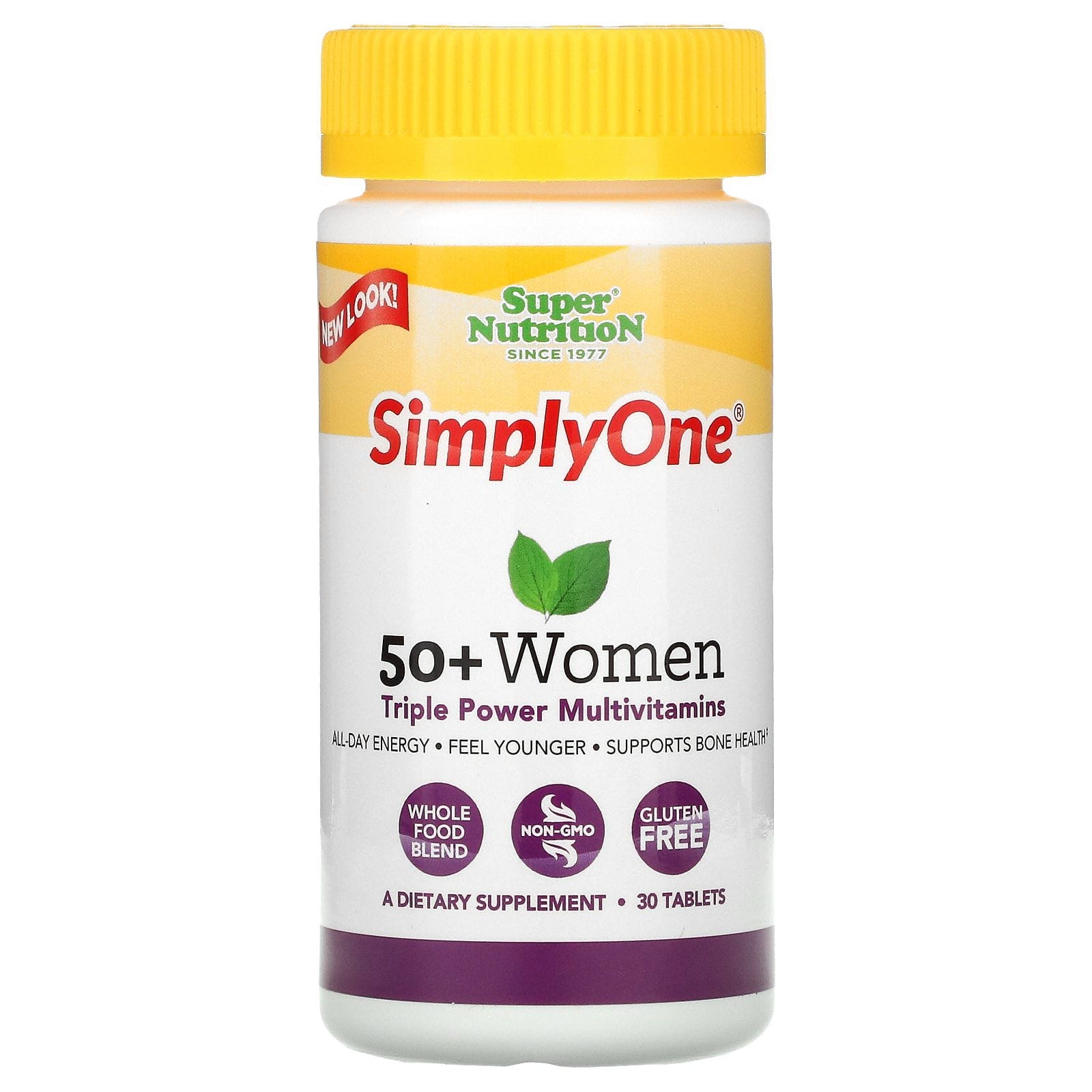 Super Nutrition, SimplyOne, multivitamínico de triple acción para mujeres mayores de 50 años, 30 comprimidos