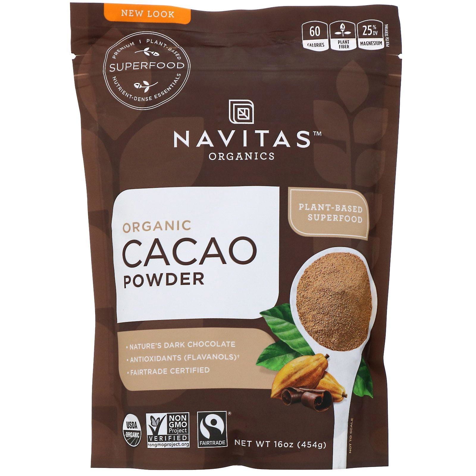Navitas Organics, Cacao orgánico en polvo, 454 g (16 oz)