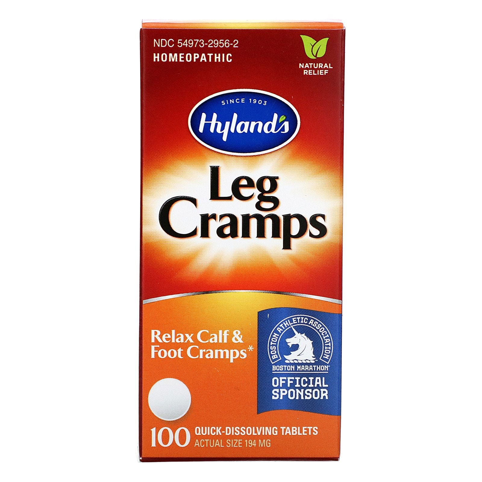 Hyland's, Calambres en las piernas, 100 comprimidos de disolución rápida
