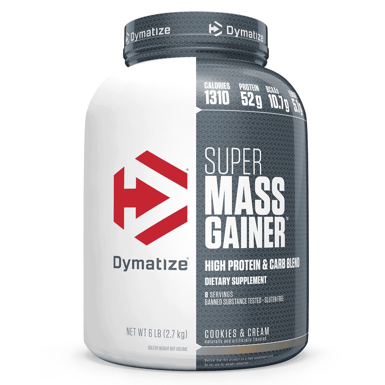Dymatize Nutrition, Super Mass Gainer, galletas con crema, 6 lbs (2,7 kg)