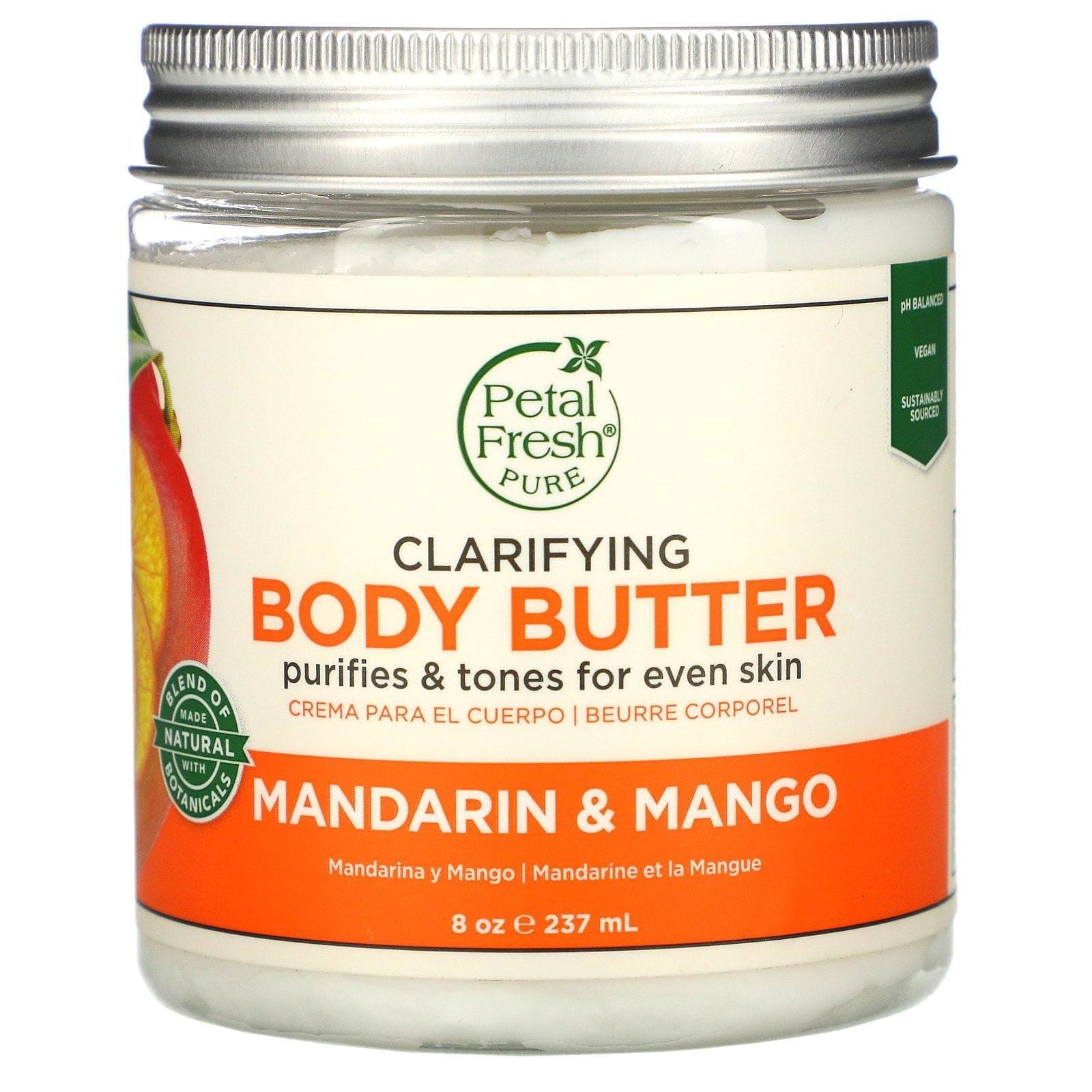 Petal Fresh, Pure, Mantequilla corporal, Nutritiva, Mandarina y mango, 237 ml (8 oz)