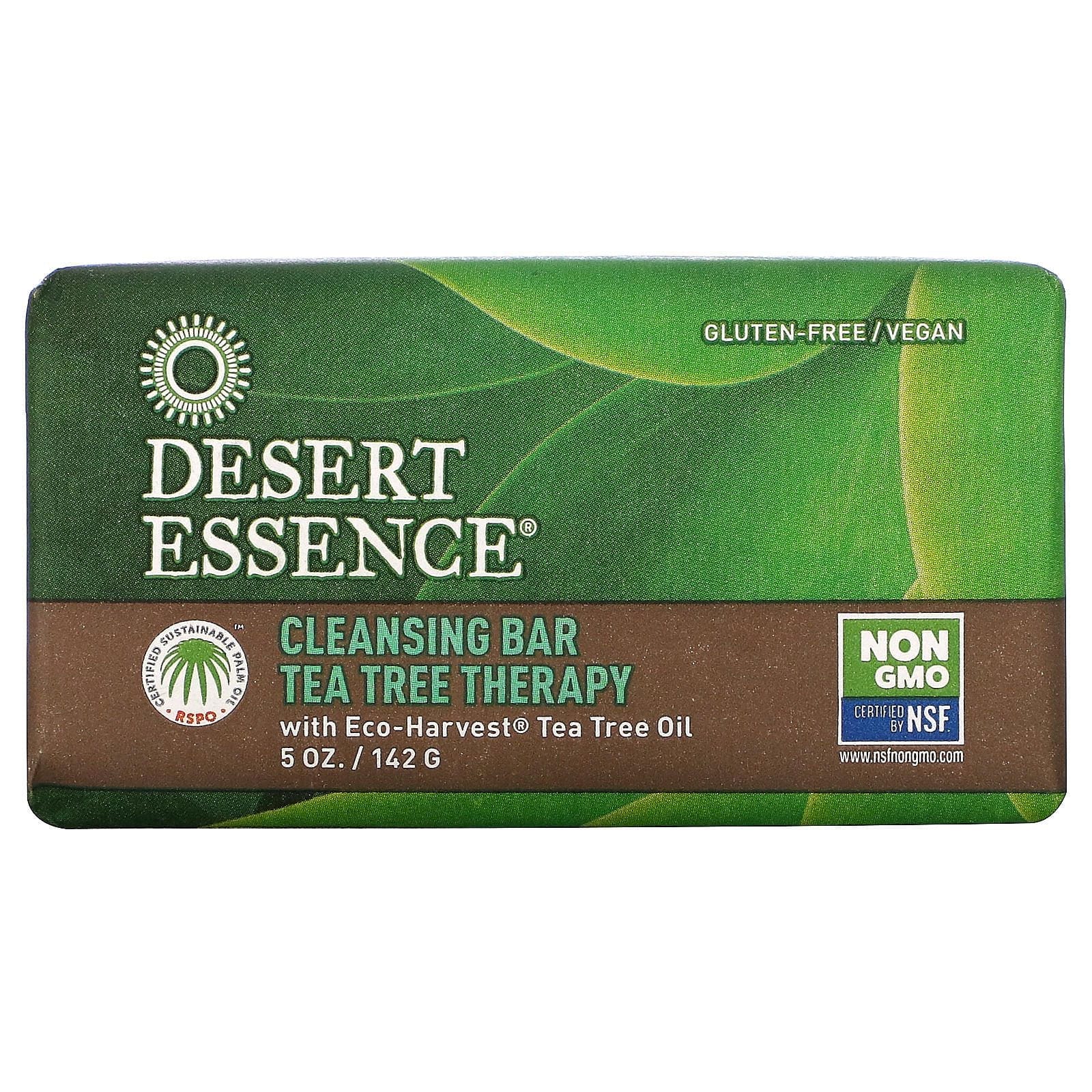 Desert Essence, Barra de jabón, Terapia con árbol de té, 5 oz (142 g)