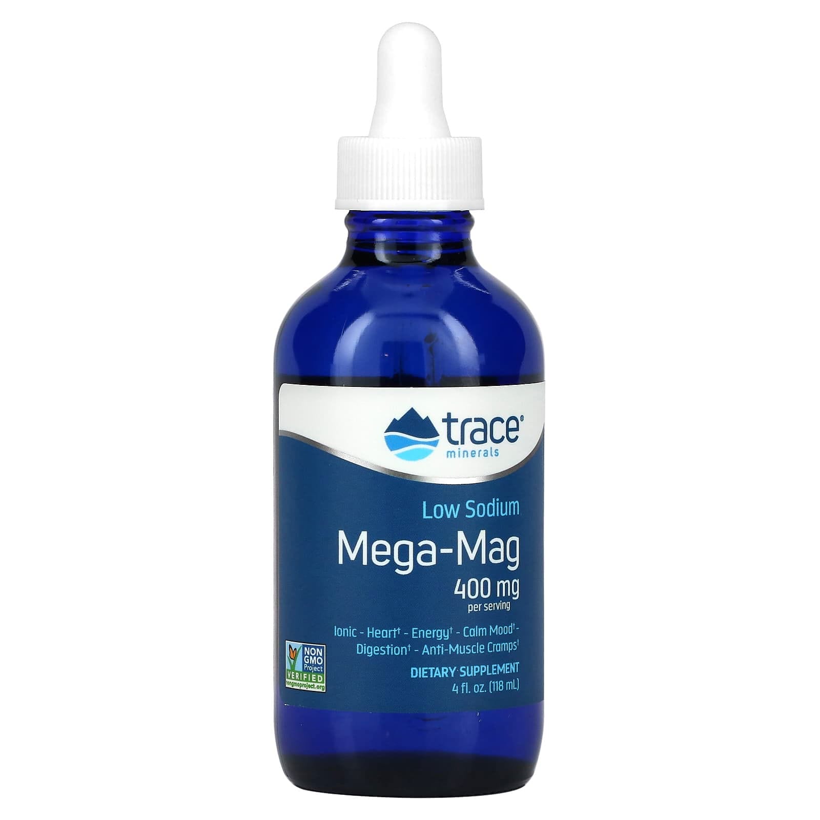 Trace Minerals ®, Mega-Mag con bajo contenido de sodio, 400 mg, 118 ml (4 oz. líq.)