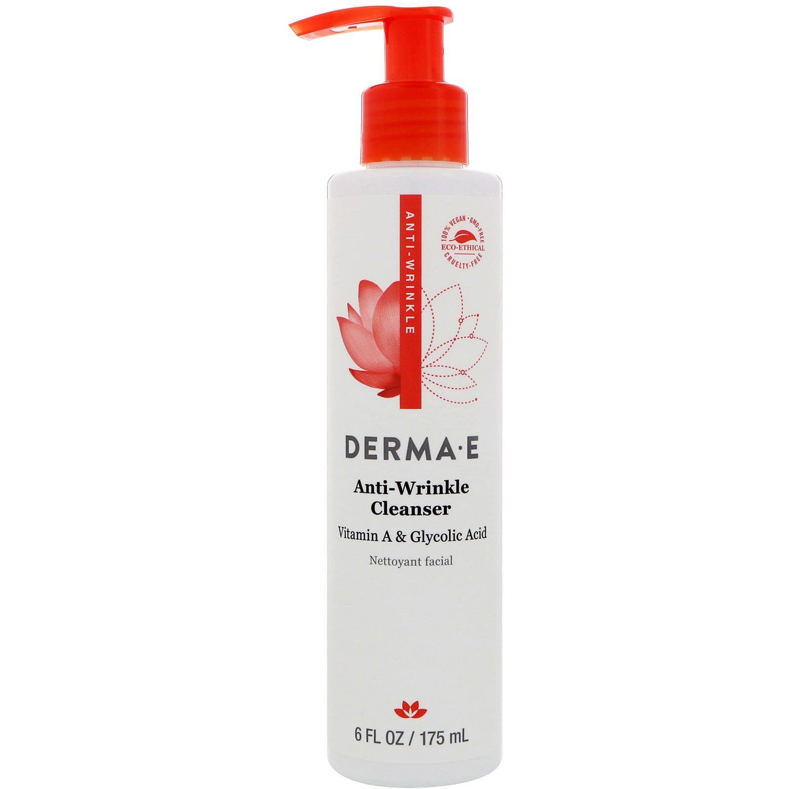 Derma E, Limpiador Antiarrugas con Acido Glicólico, Vitamina A y Papaya, 6 fl oz (175 ml)